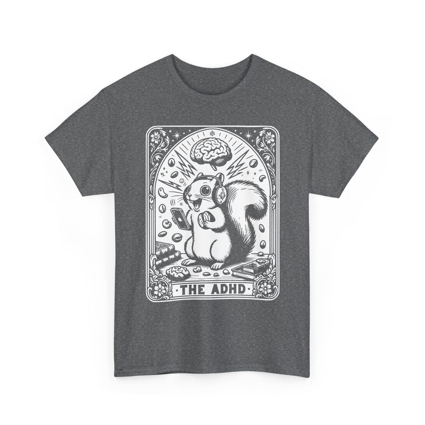 The ADHD Squirrel Tee | Cute Retro Illustration, Mental Health Awareness