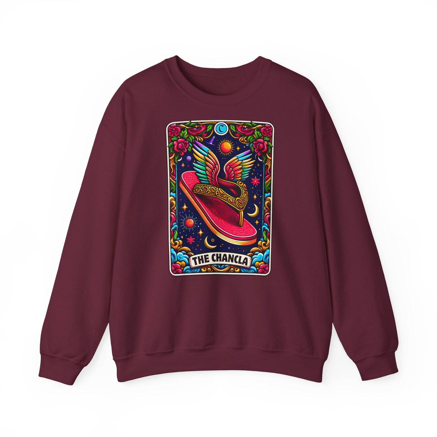 Winged Sombrero Sweatshirt | Lotería Style Mexican Card Art