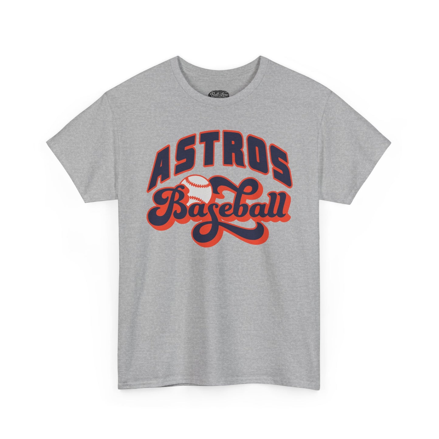 Astros Baseball Tee | Retro Script Sports Shirt