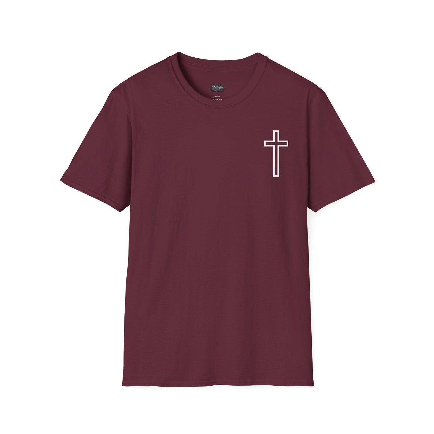 Blessed Through the Storm Christian T-Shirt — Women’s Faith Cross Tee