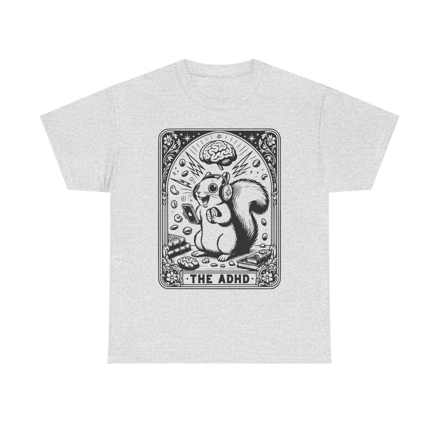 The ADHD Squirrel Tee | Cute Retro Illustration, Mental Health Awareness