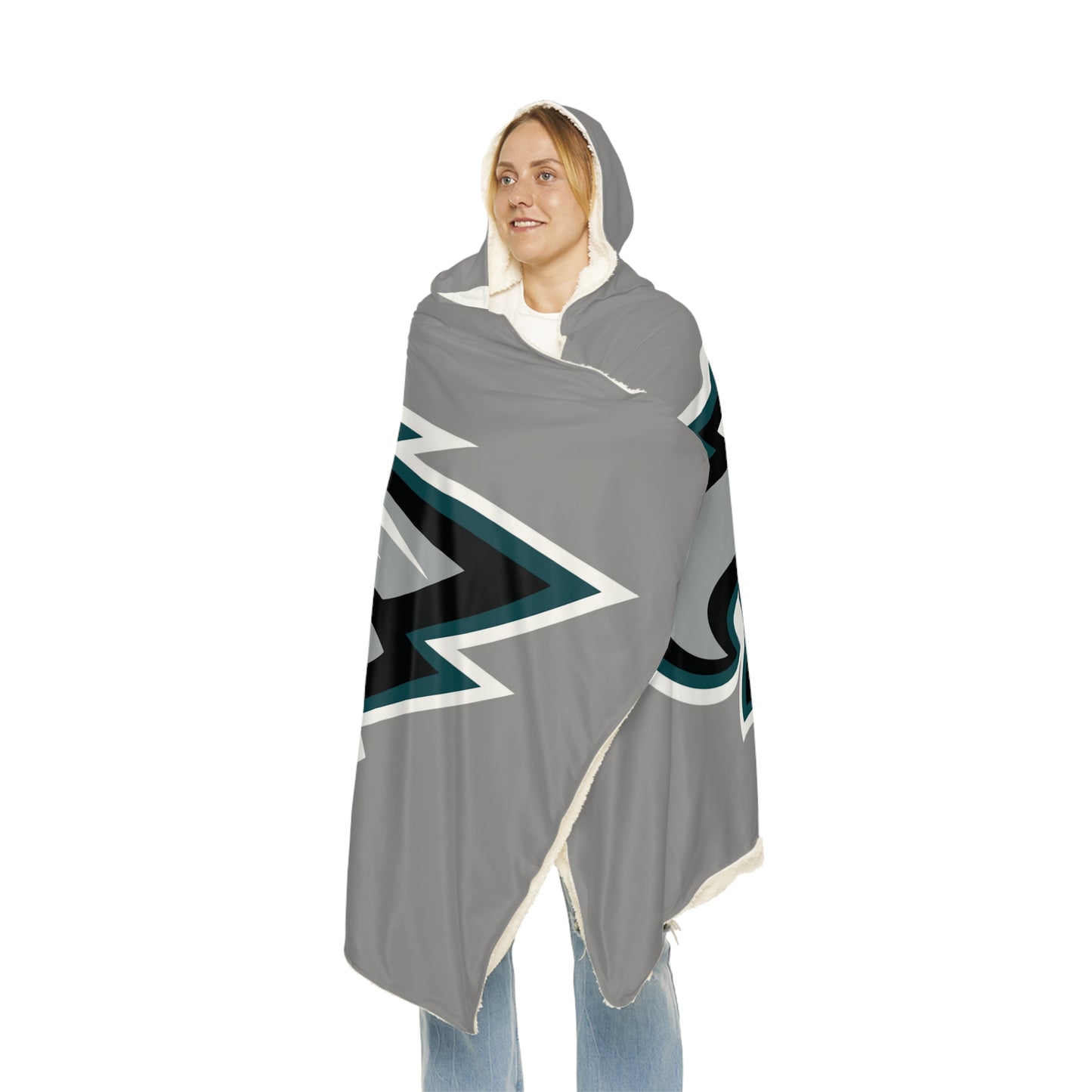 Eagle Head Snuggle Blanket | Hooded Fleece Throw