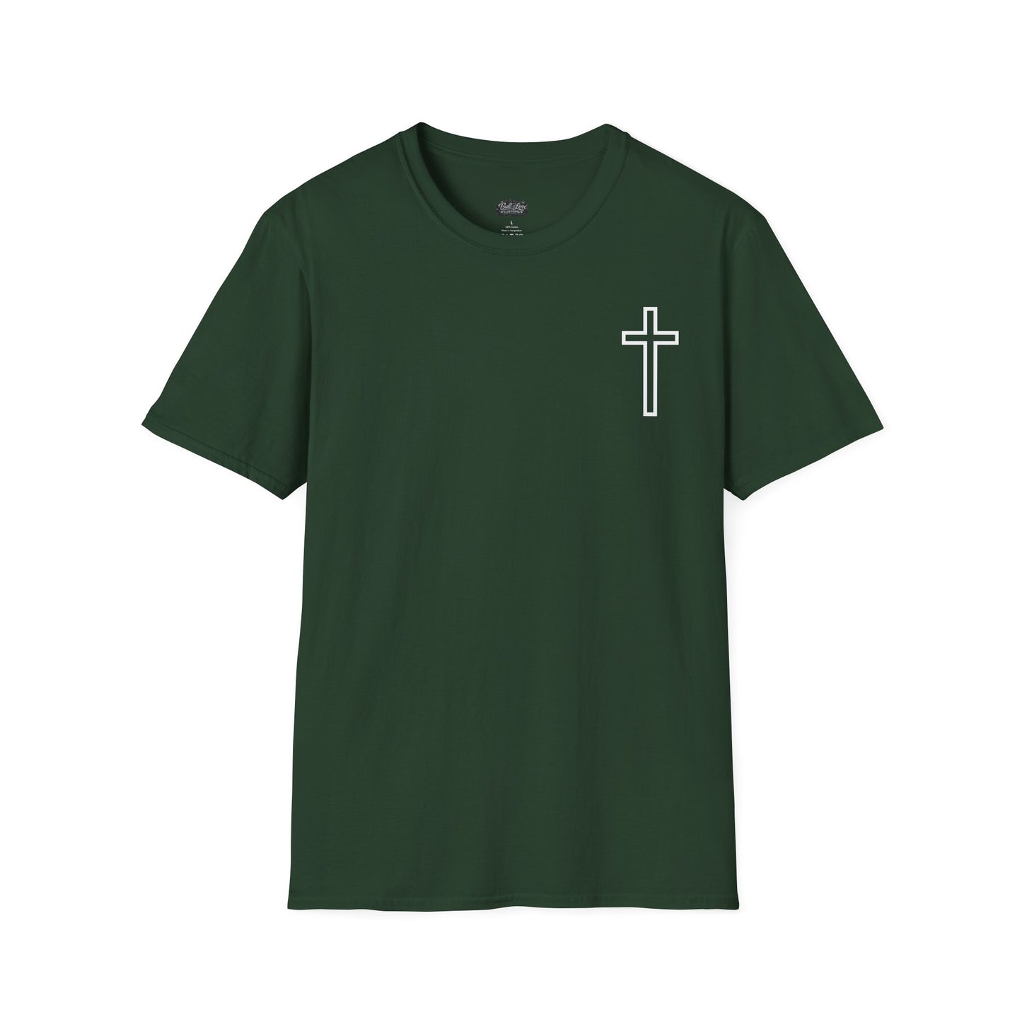 Blessed Through the Storm Christian T-Shirt — Women’s Faith Cross Tee