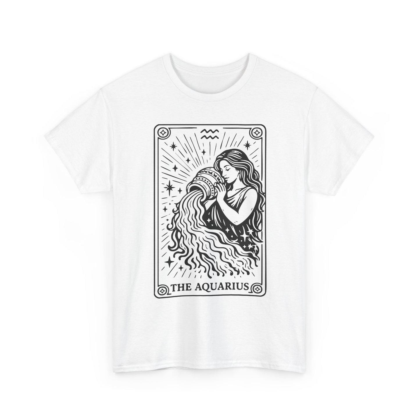 Aquarius Water Bearer tee | Zodiac astrology shirt, The Aquarius tarot design