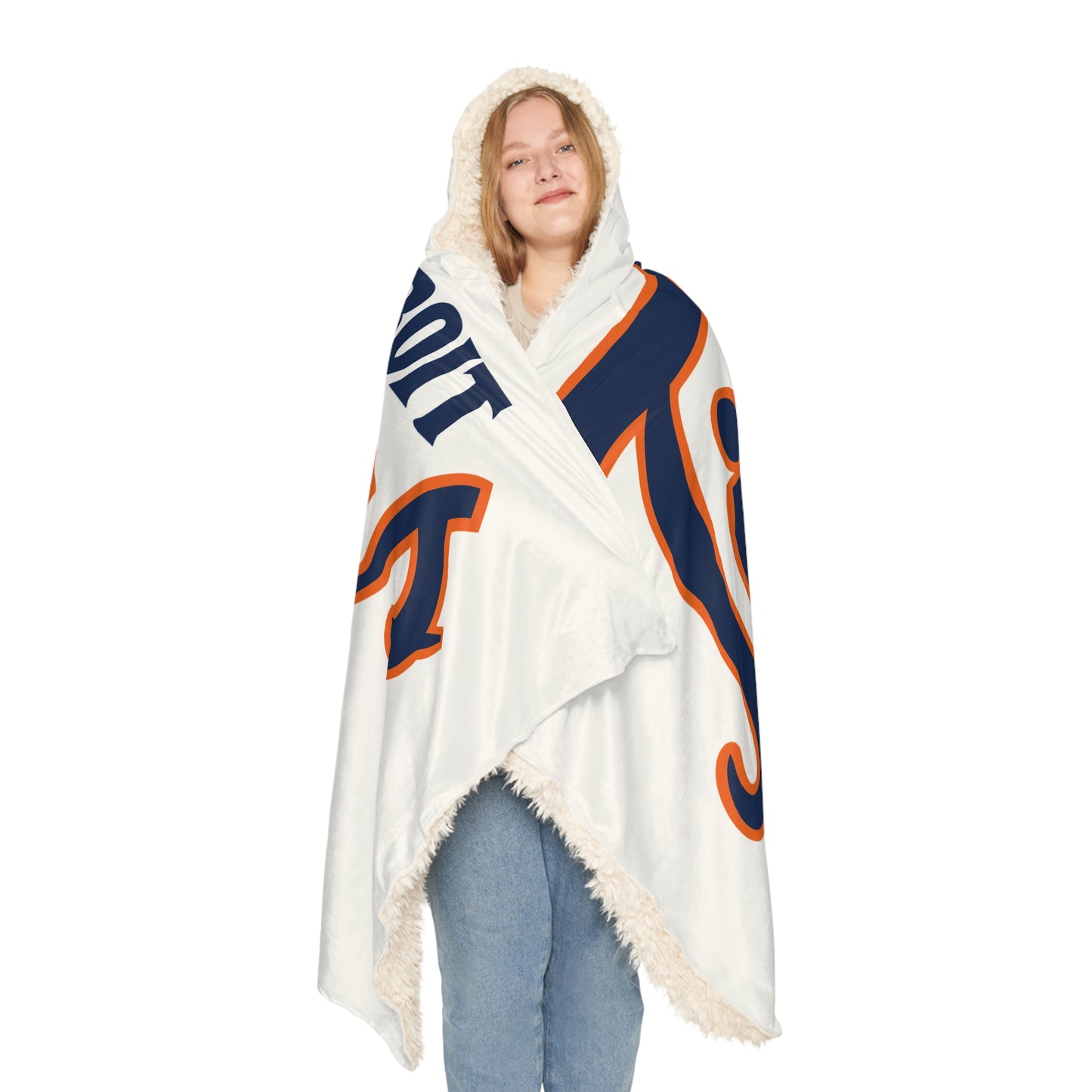Detroit Tigers Snuggle Blanket | Sports Team Hooded Throw, MLB Fan Cozy Throw