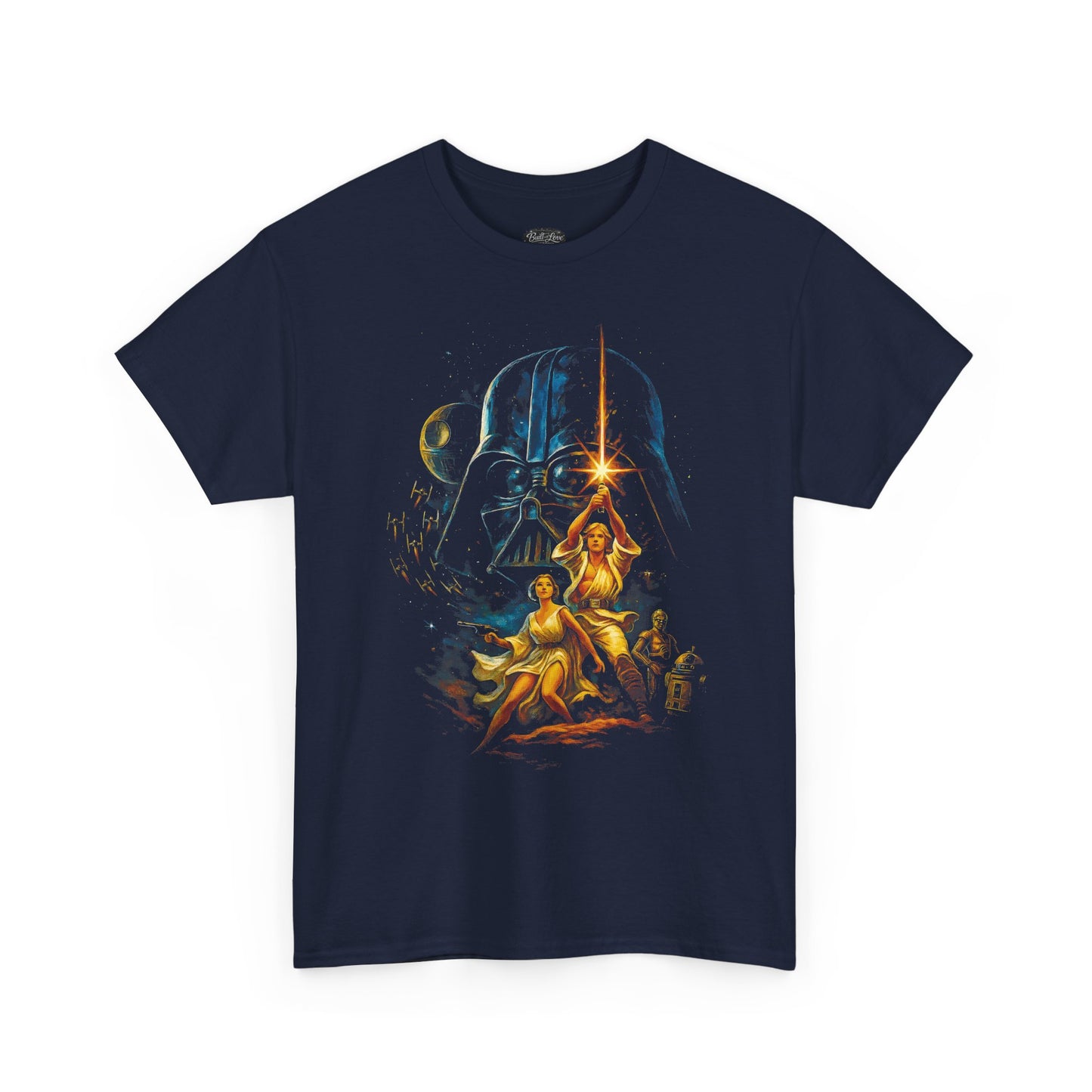 Star Wars Movie Poster Tee | Retro Darth Vader, Luke & Leia Artwork