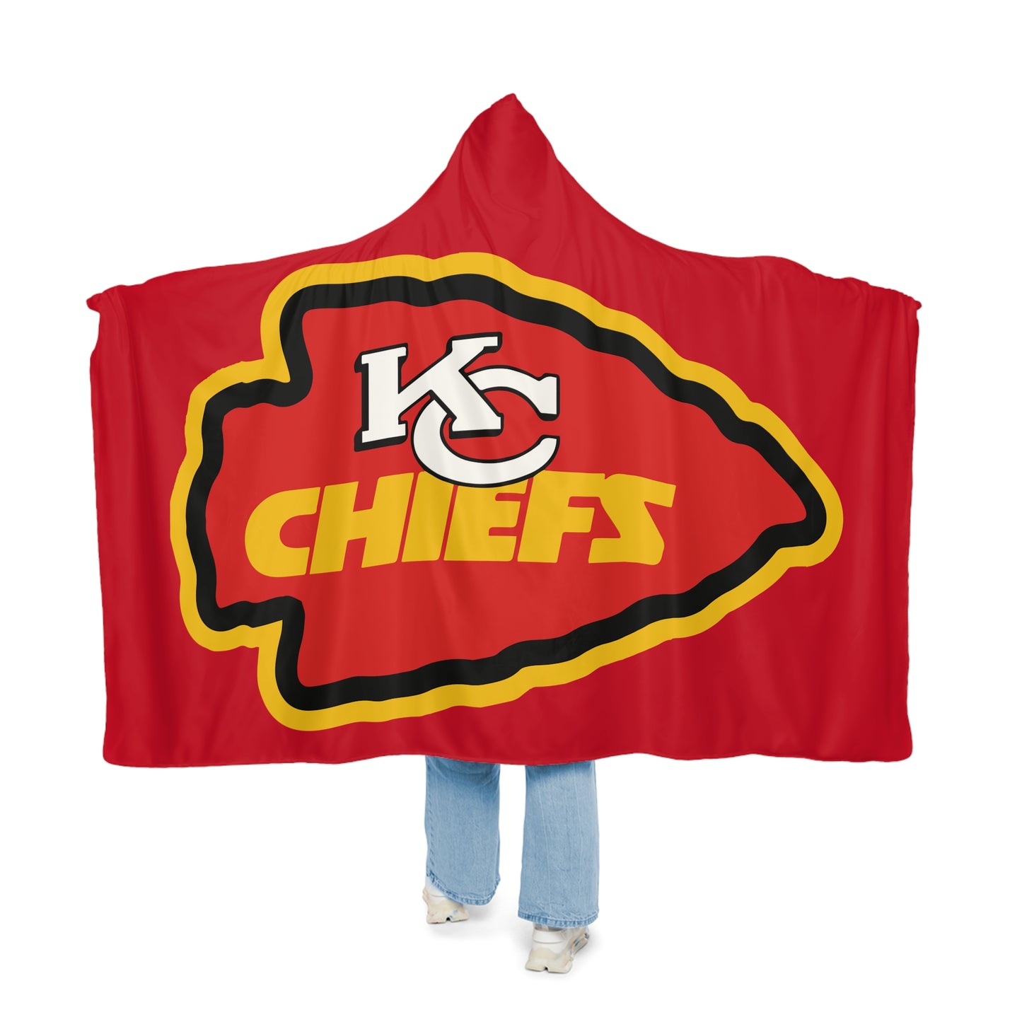 Kansas City Chiefs Blanket | Hooded Throw, NFL Team Logo Red
