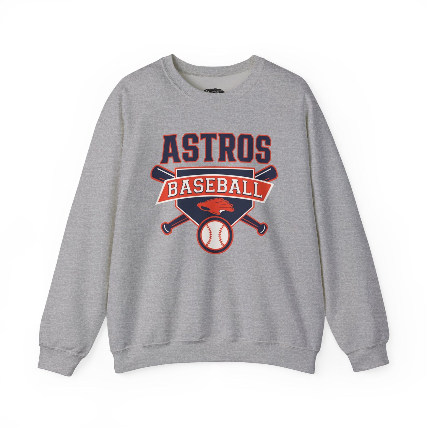 Astros Baseball Crewneck Sweatshirt | Baseball Team Logo Pullover
