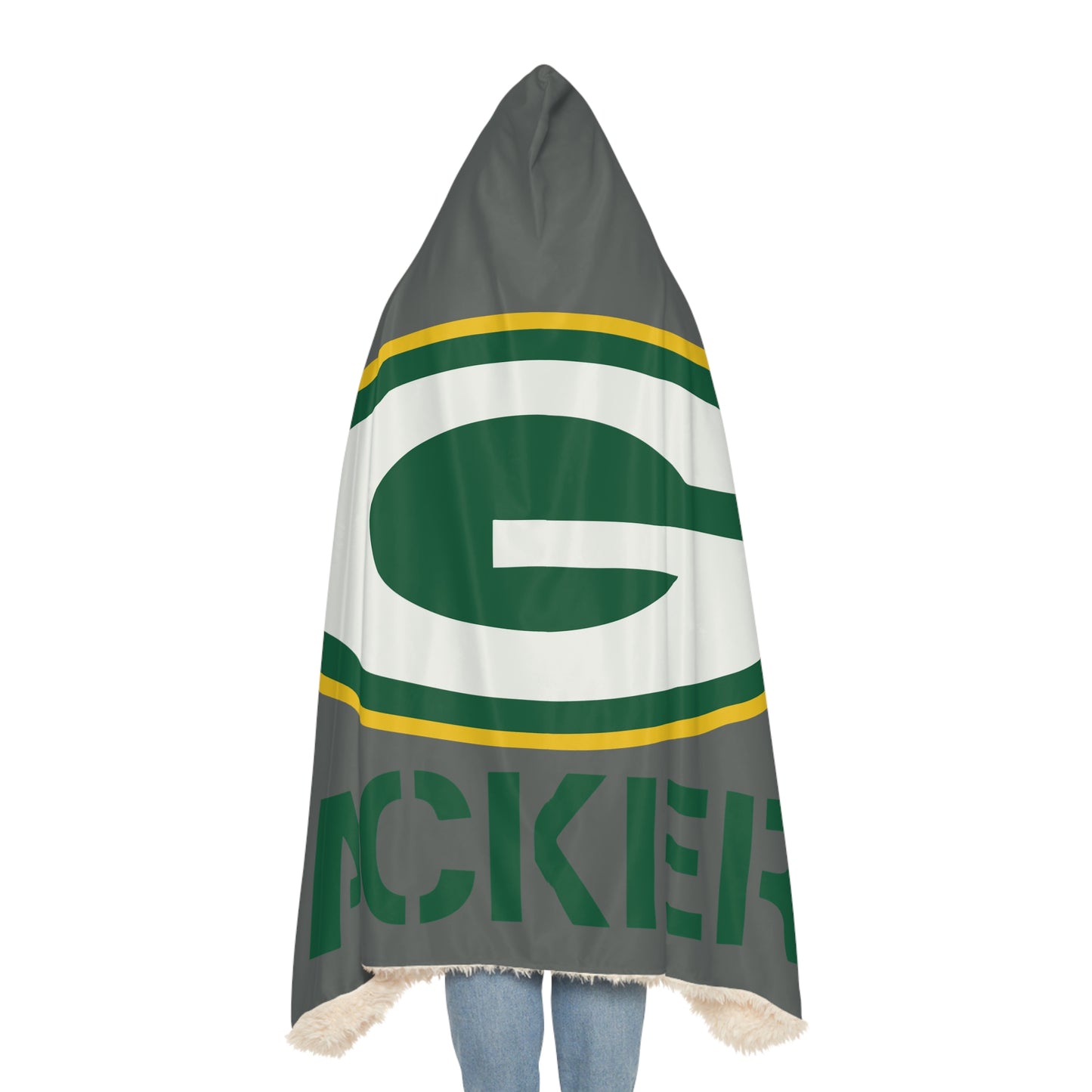 Green Bay Packers Logo Snuggle Blanket | Hooded Fleece Throw
