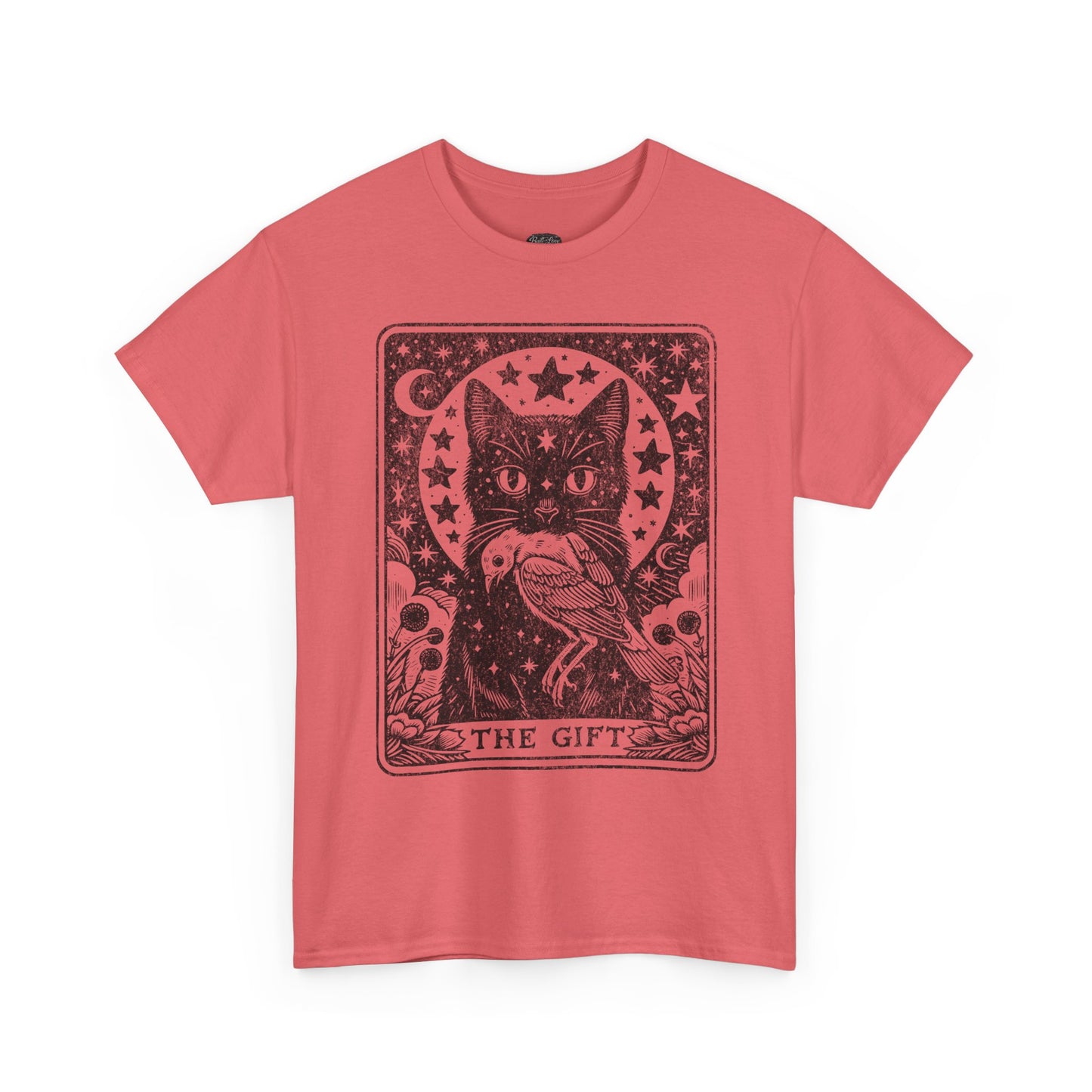 Tarot Cat with Bird T-Shirt | The Gift tarot card illustration