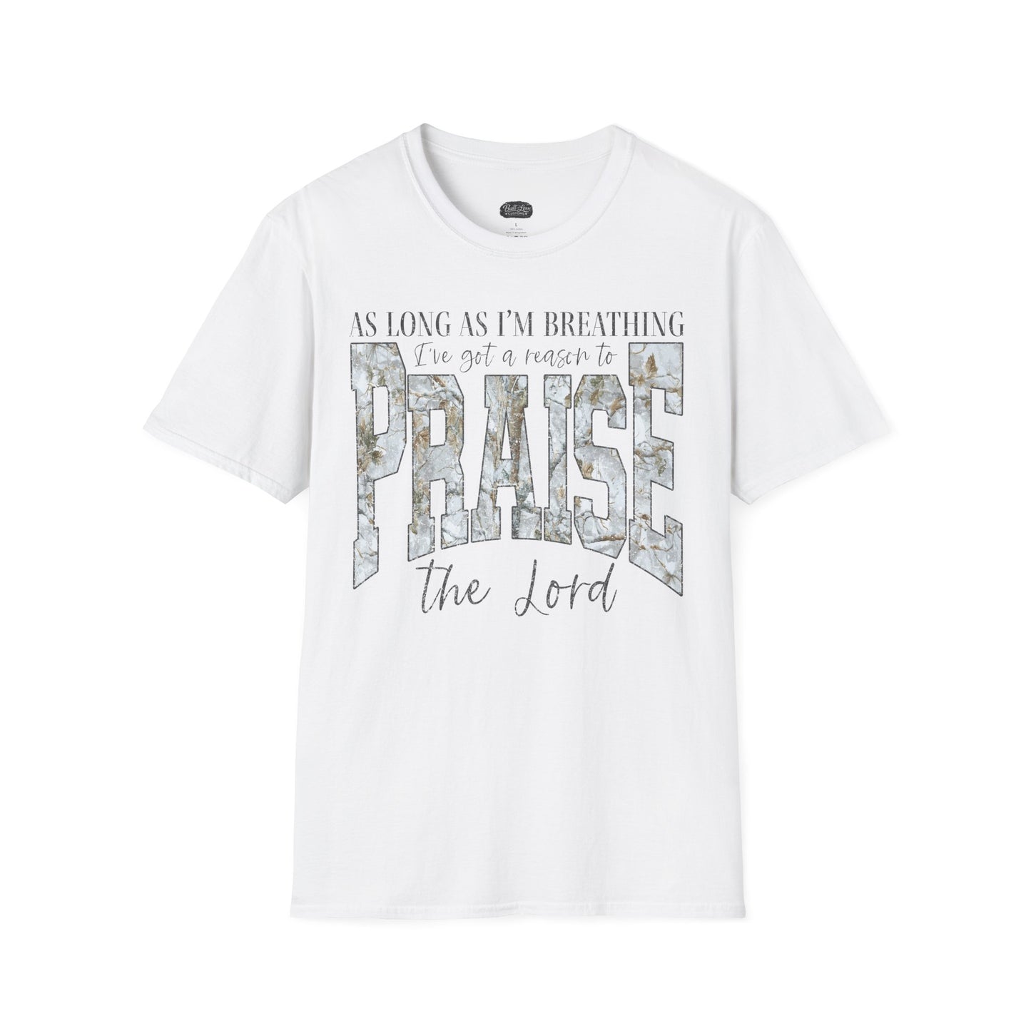 Praise the Lord T-Shirt | Floral Lettering Christian Faith Tee