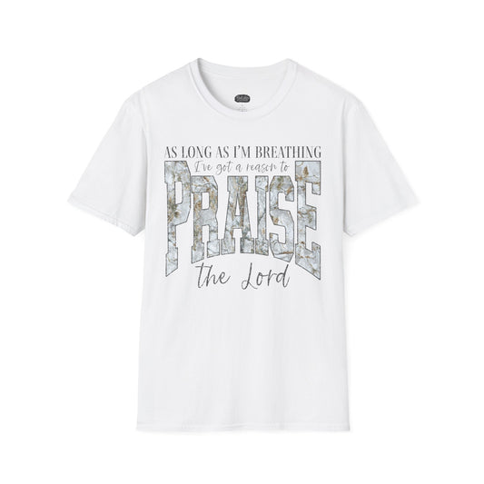 Praise the Lord T-Shirt | Floral Lettering Christian Faith Tee