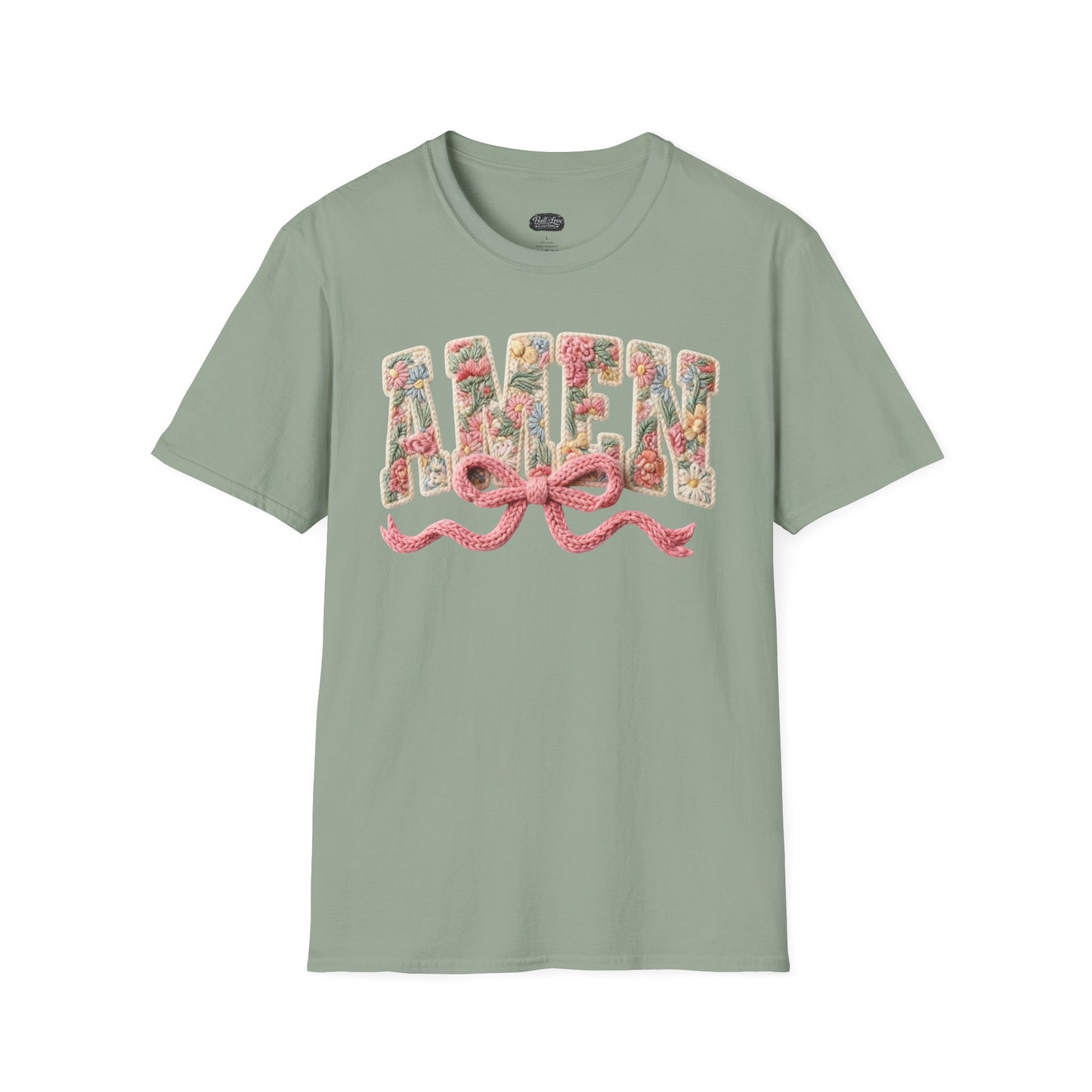 Alien Floral Script T-Shirt — Pink Bow Graphic Tee