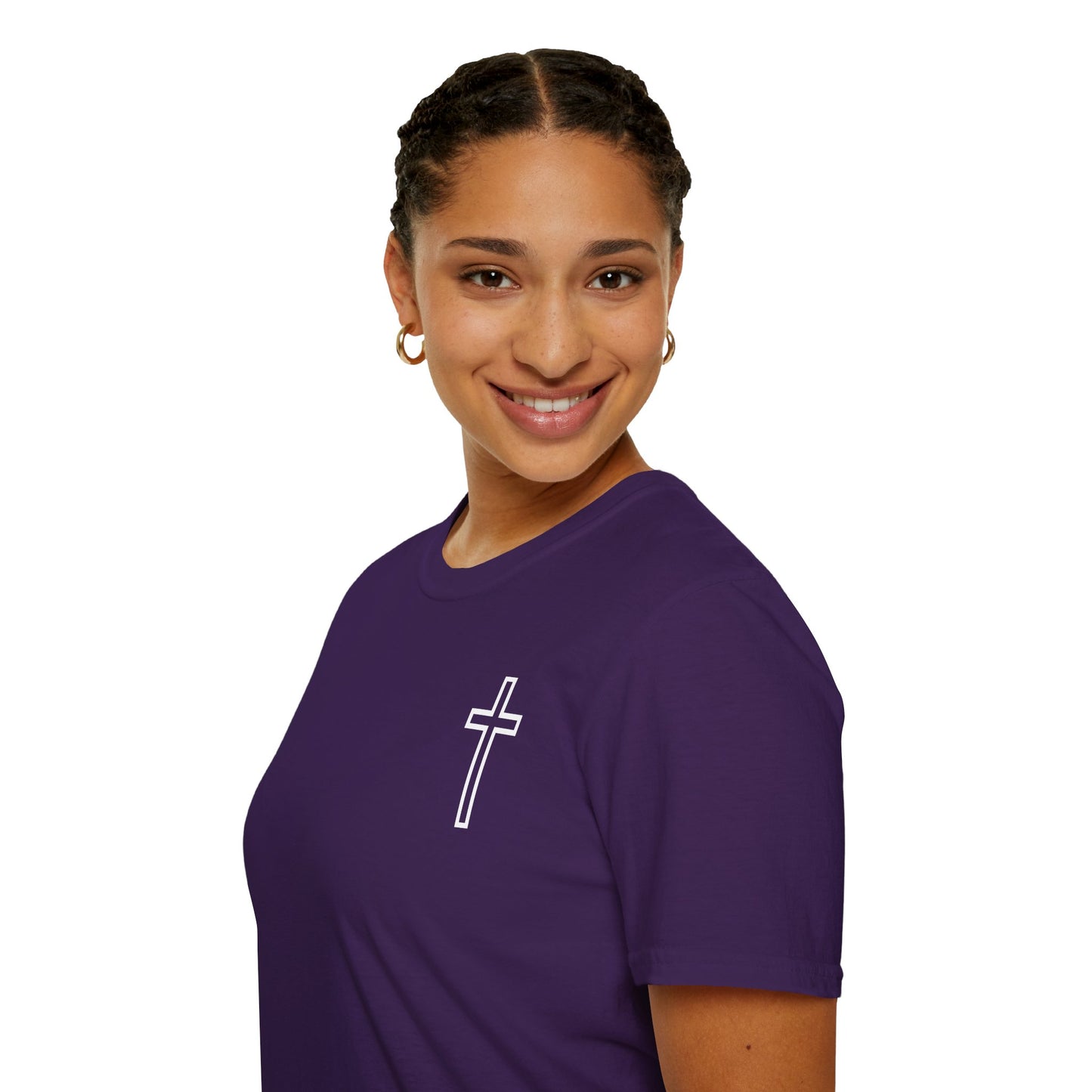 Blessed Through the Storm Christian T-Shirt — Women’s Faith Cross Tee