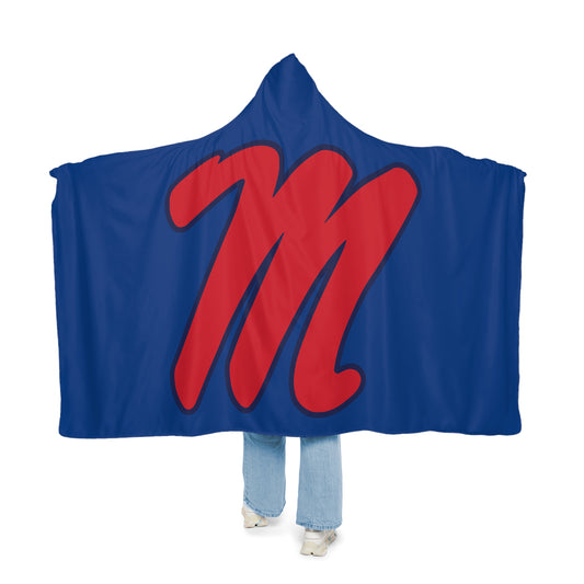 Red Script M Monogram Snuggle Blanket | Hooded Throw Blanket