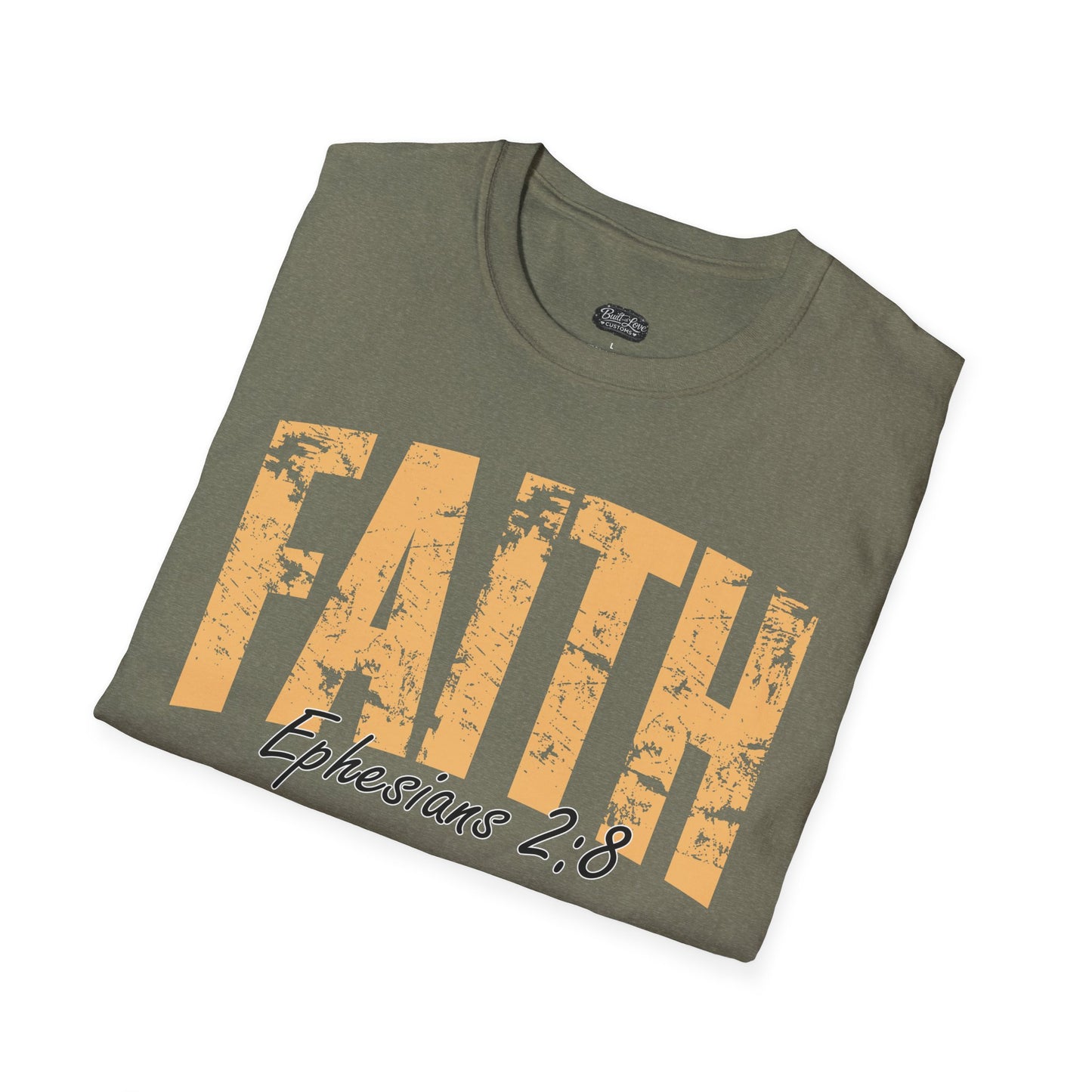 Faith distressed typography T-Shirt | Romans 2:9 scripture tee