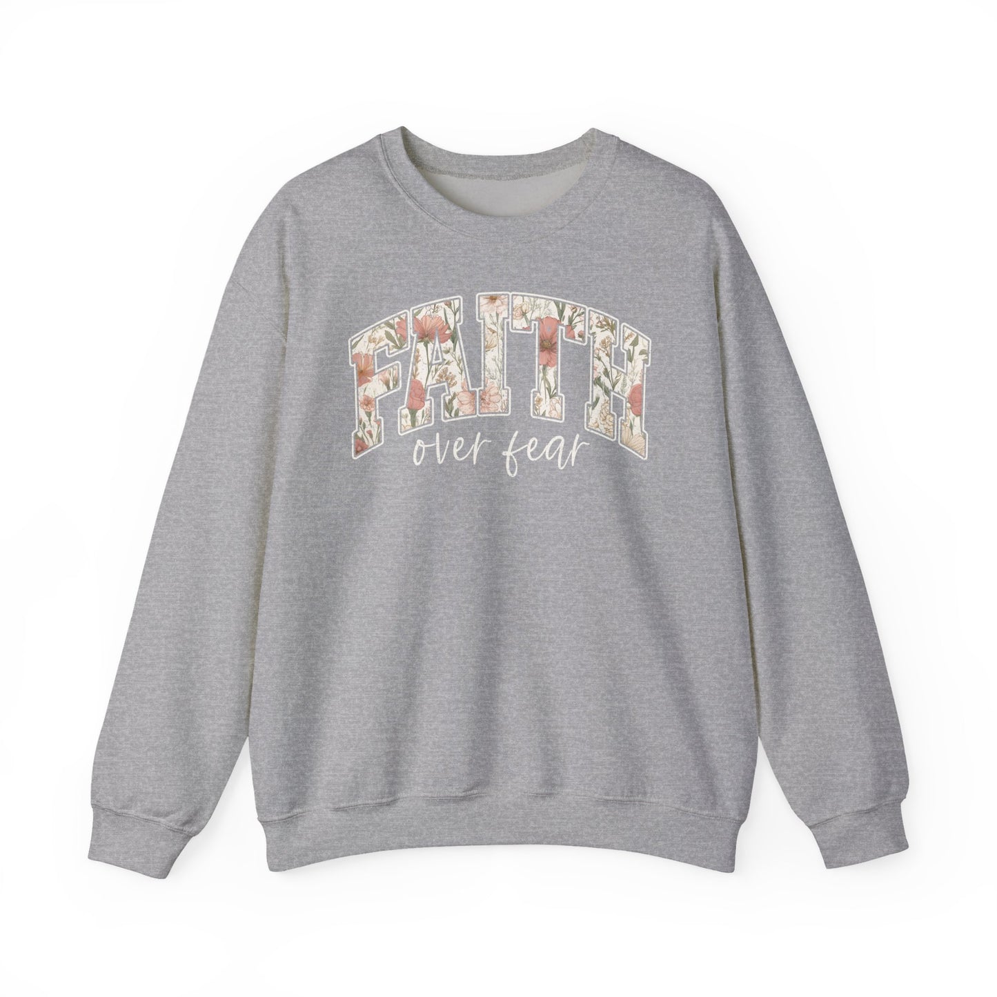 Faith Floral Crewneck Sweatshirt — Women's Floral 'FAITH' Pullover