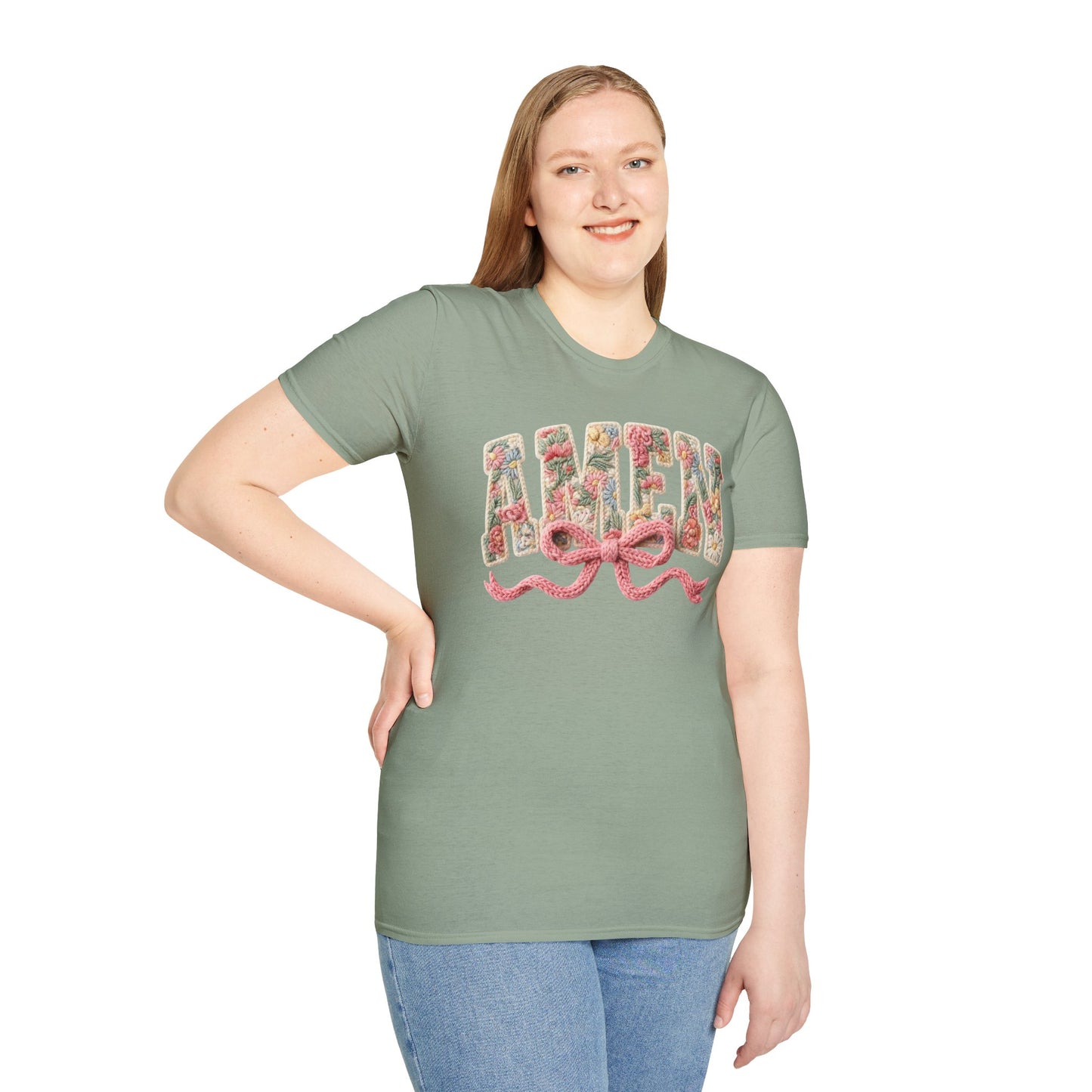 Alien Floral Script T-Shirt — Pink Bow Graphic Tee