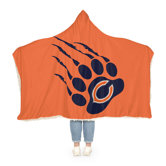 Bear Paw with C Logo Snuggle Blanket | Orange Navy Team Throw