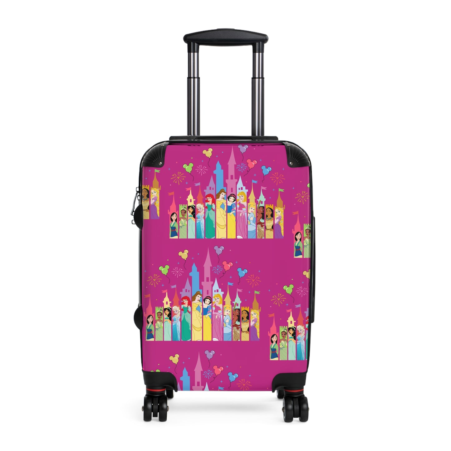 Princess Castle Pattern Suitcase | Pink Travel Luggage