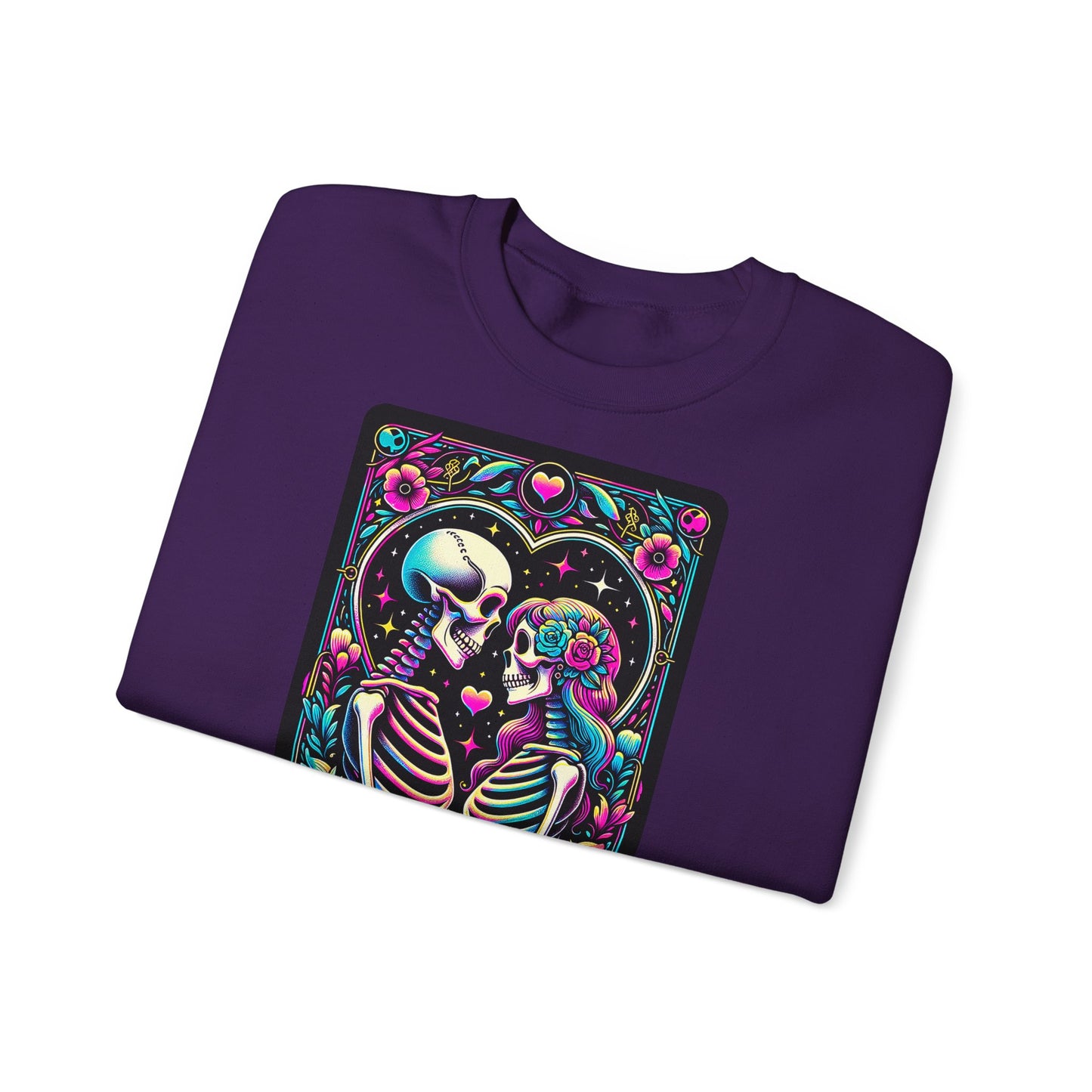 The Lovers skeleton tarot art Sweatshirt | Day of the Dead romance