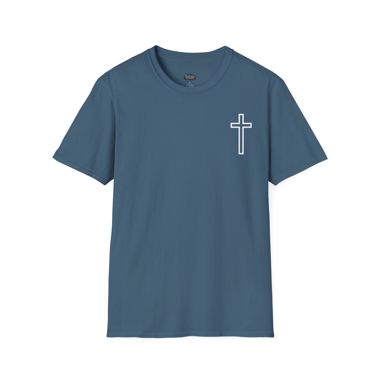 Blessed Through the Storm Christian T-Shirt — Women’s Faith Cross Tee