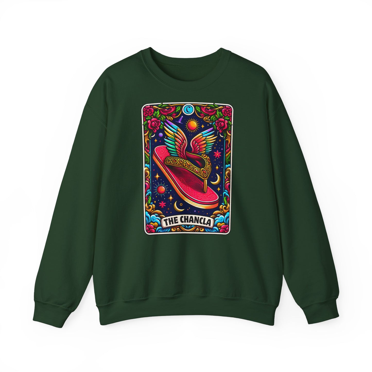 Winged Sombrero Sweatshirt | Lotería Style Mexican Card Art