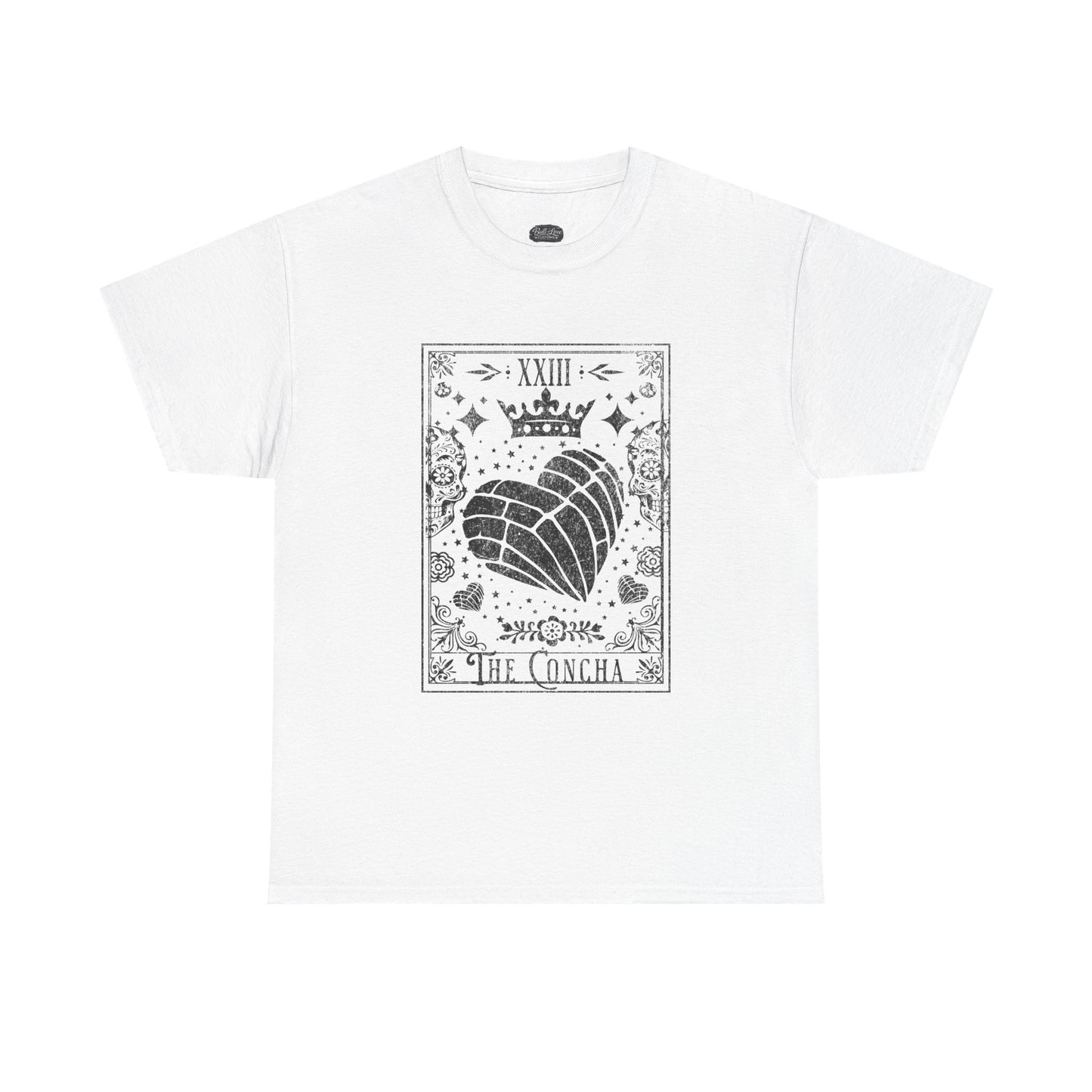La Concha Tarot Card Tee | Shell Illustration, XIII Symbol, Occult Floral Design