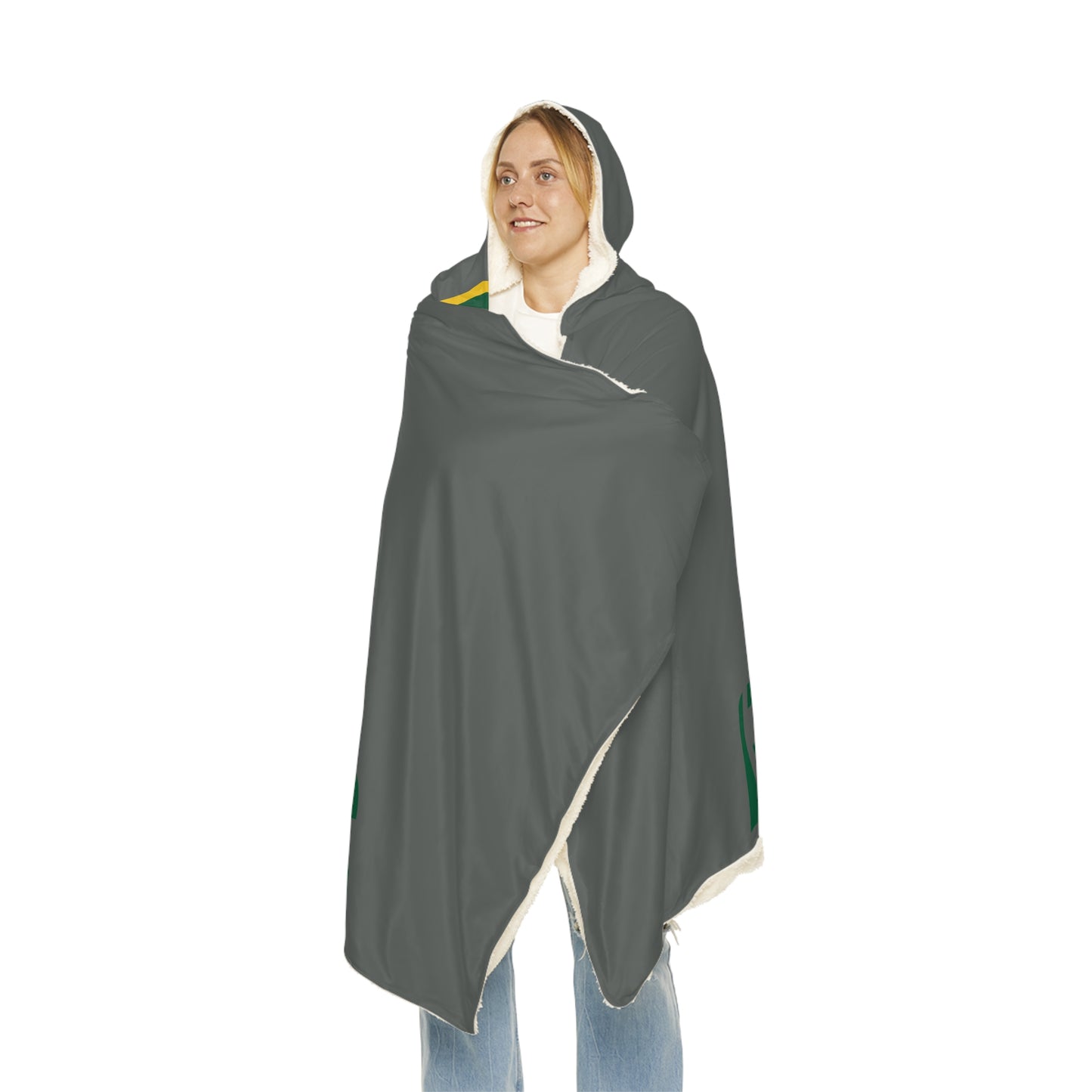 Green Bay Packers Logo Snuggle Blanket | Hooded Fleece Throw