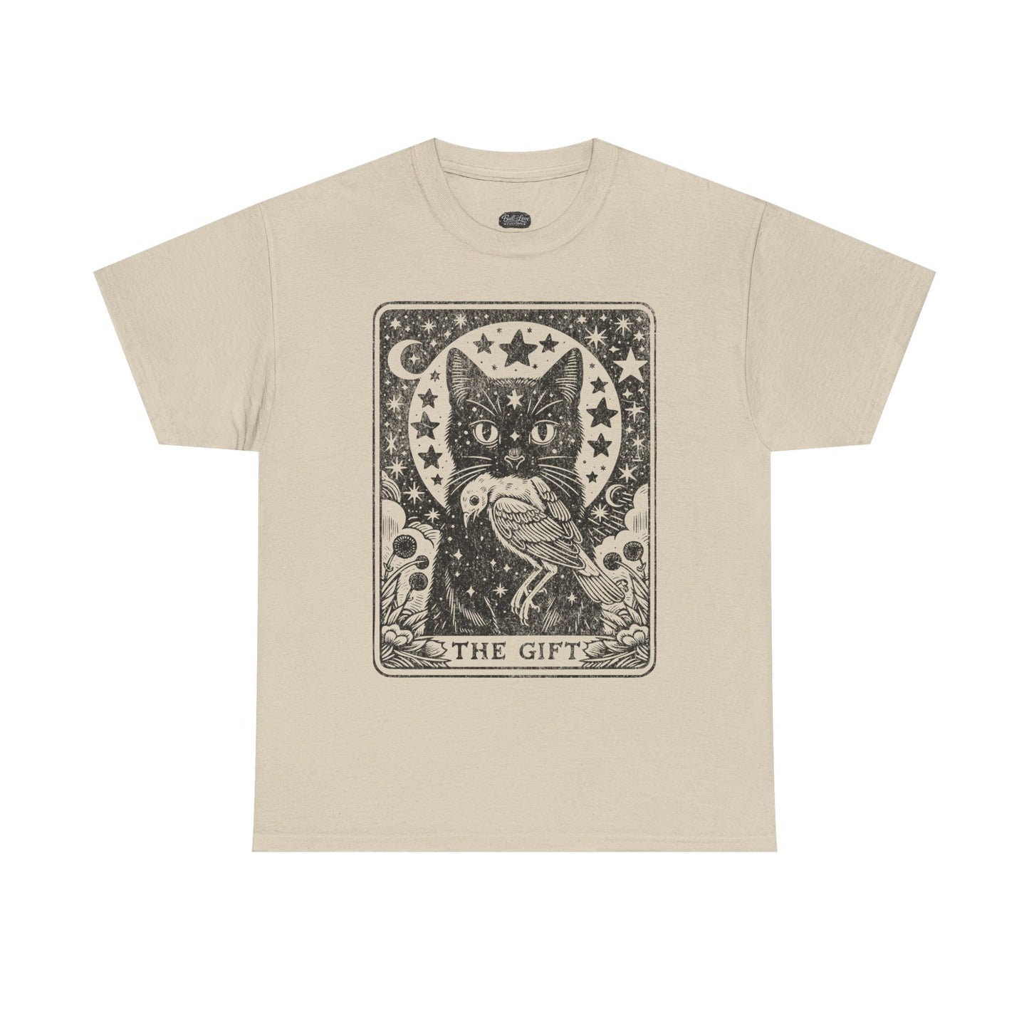 Tarot Cat with Bird T-Shirt | The Gift tarot card illustration