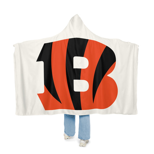 Cincinnati Bengals B Logo Snuggle Blanket | Football Team Fleece Throw