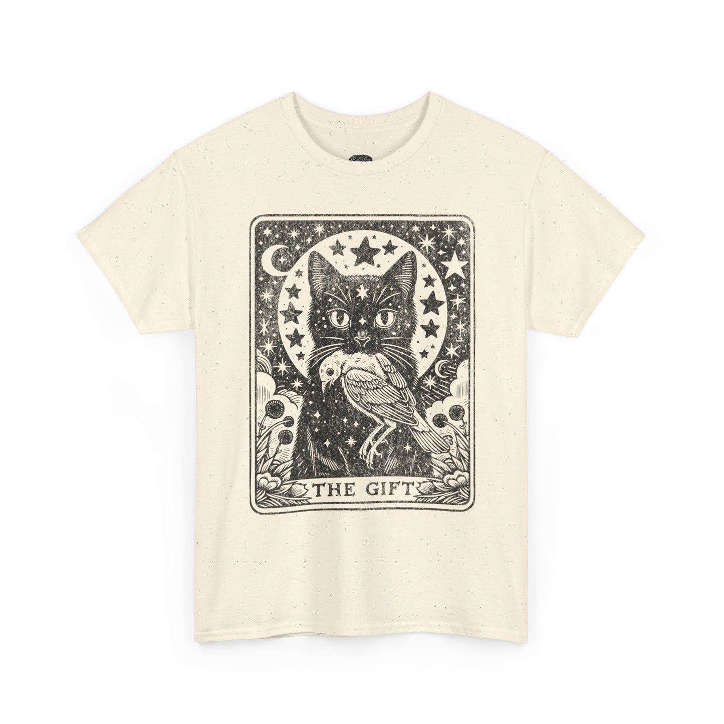 Tarot Cat with Bird T-Shirt | The Gift tarot card illustration