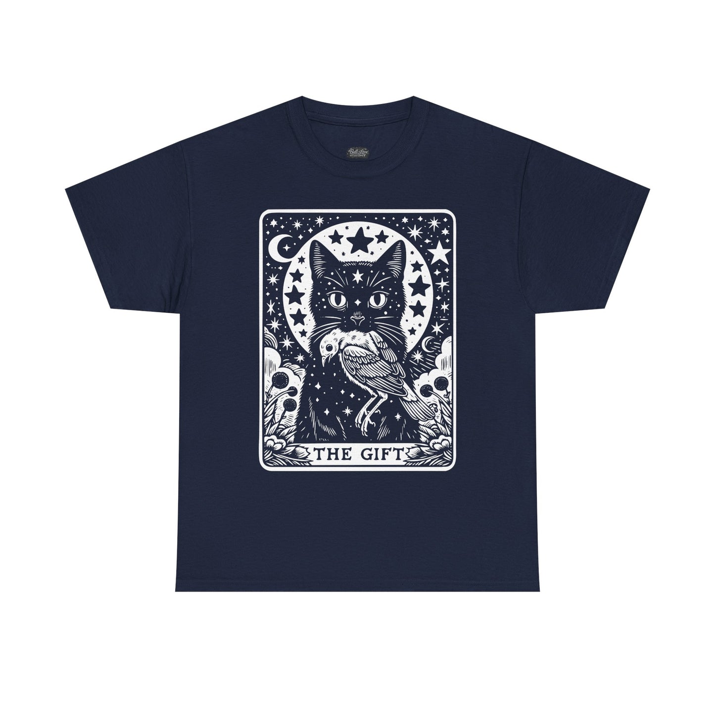 Tarot Cat The Gift Tee | Mystical Cat Tarot Card shirt, Occult Stars Moon Design