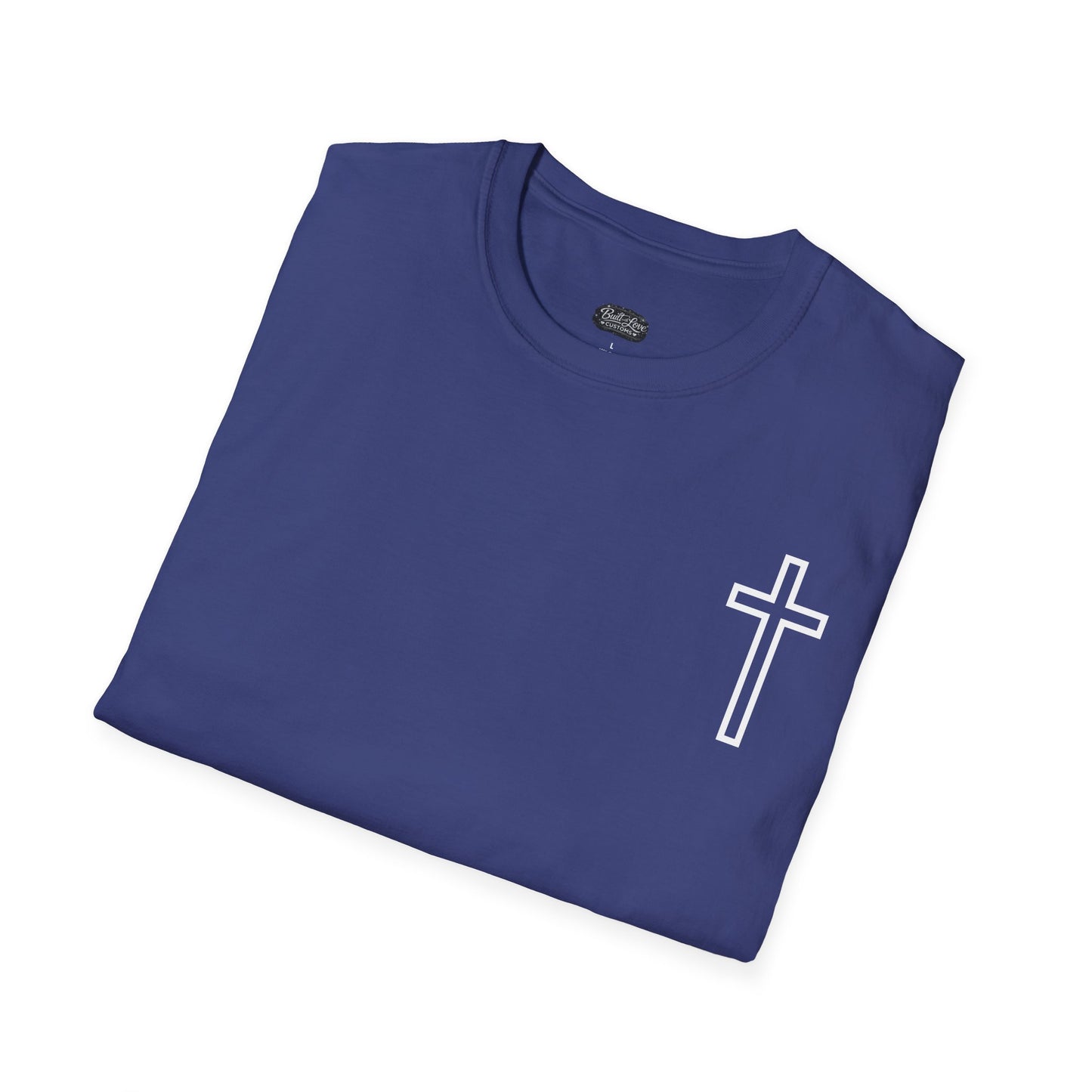 Blessed Through the Storm Christian T-Shirt — Women’s Faith Cross Tee