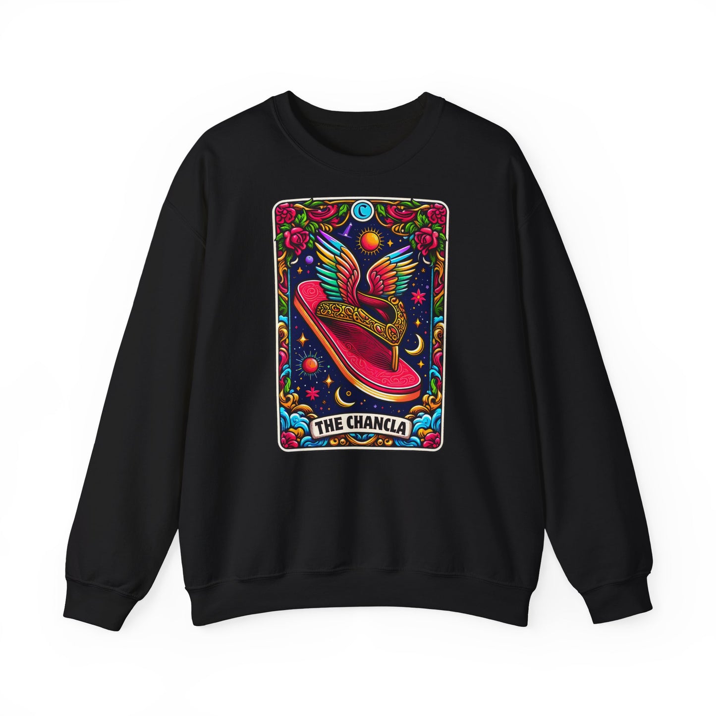 Winged Sombrero Sweatshirt | Lotería Style Mexican Card Art