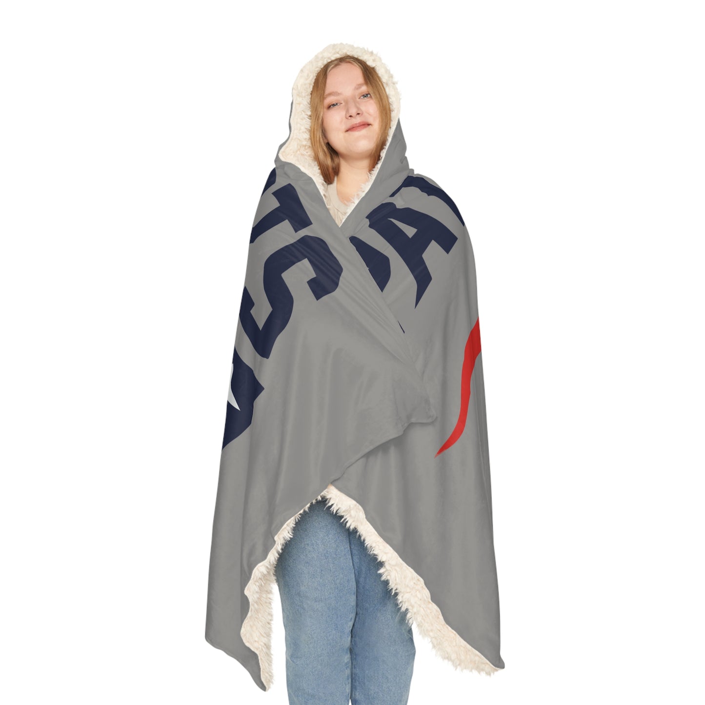 Patriots Logo Snuggle Blanket | Team Football Throw Hooded Blanket