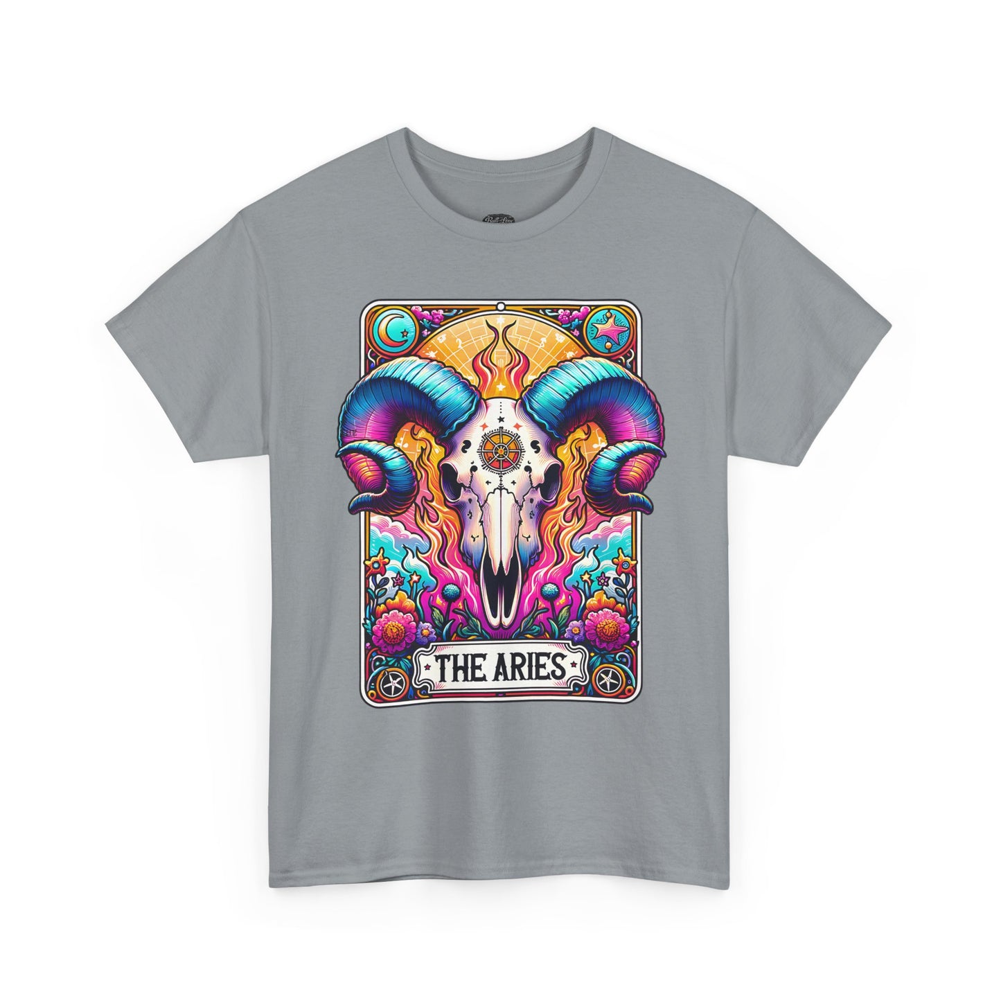 Aries Ram Skull Illustration Tee | Zodiac Astrology Shirt