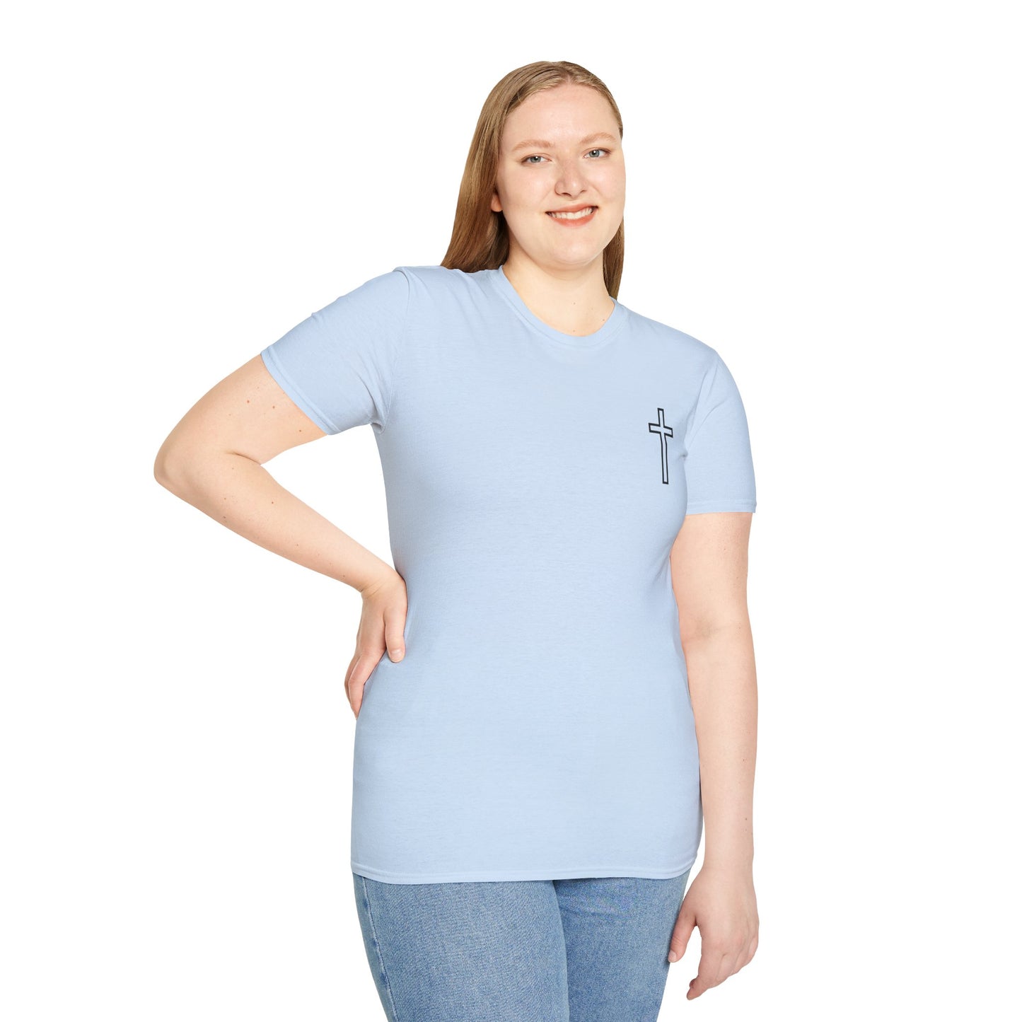 Blessed Who Stand T-Shirt — "Blessed is the woman who stood in faith through the storm" Christian Tee
