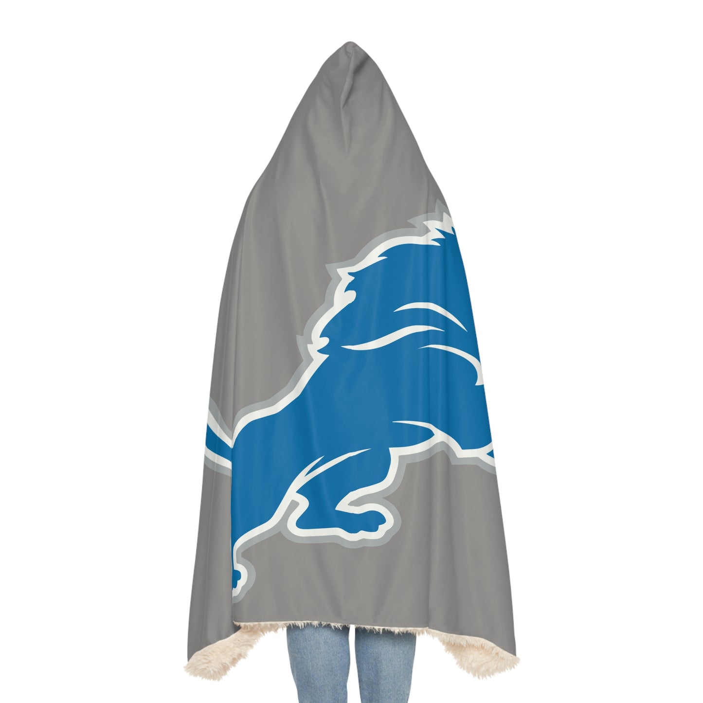 Blue Lion Logo Snuggle Blanket | Hooded Throw, Team Spirit