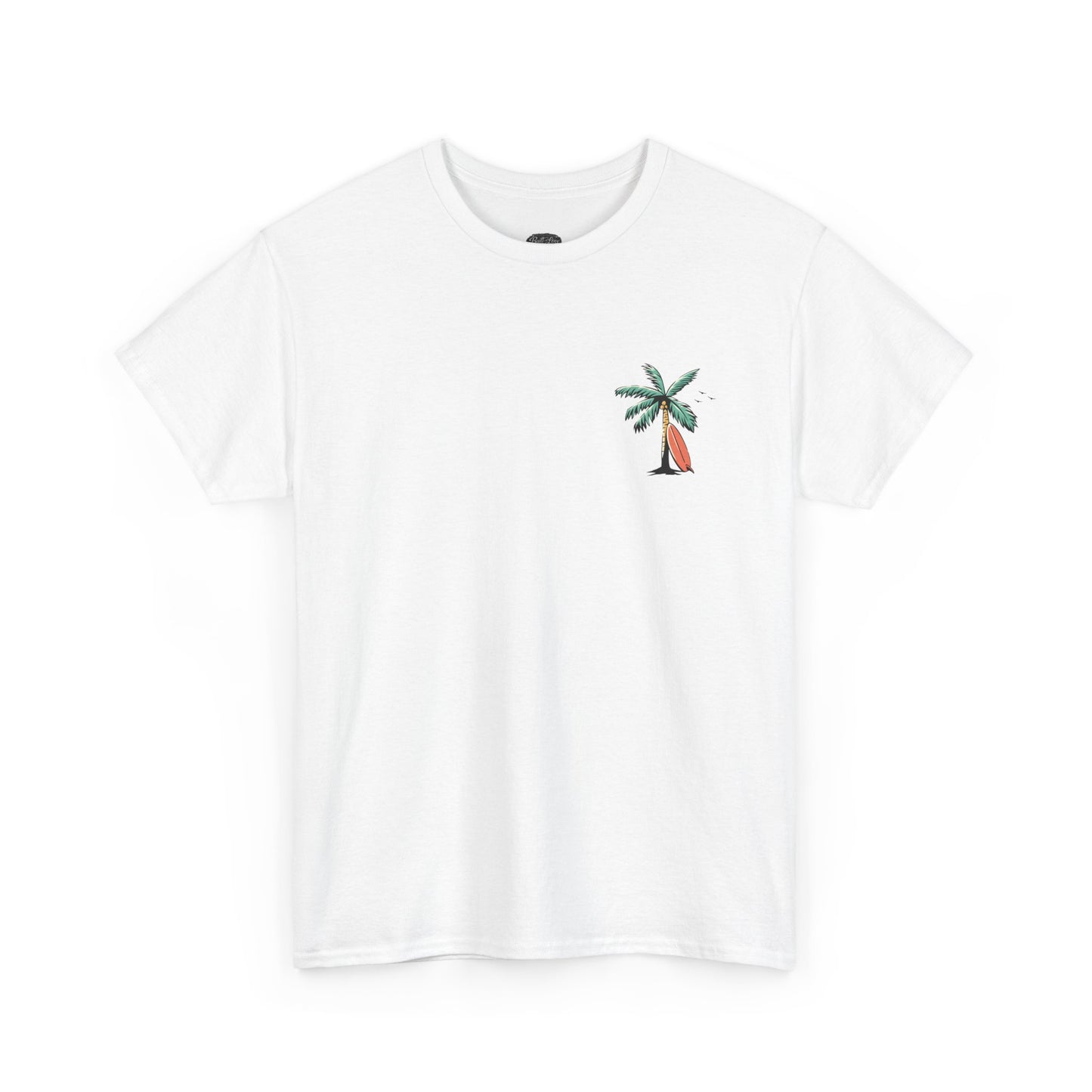 T-Shirt — "Even the Wind and Waves Obey Him" Palm Tree Surf Christian Tee