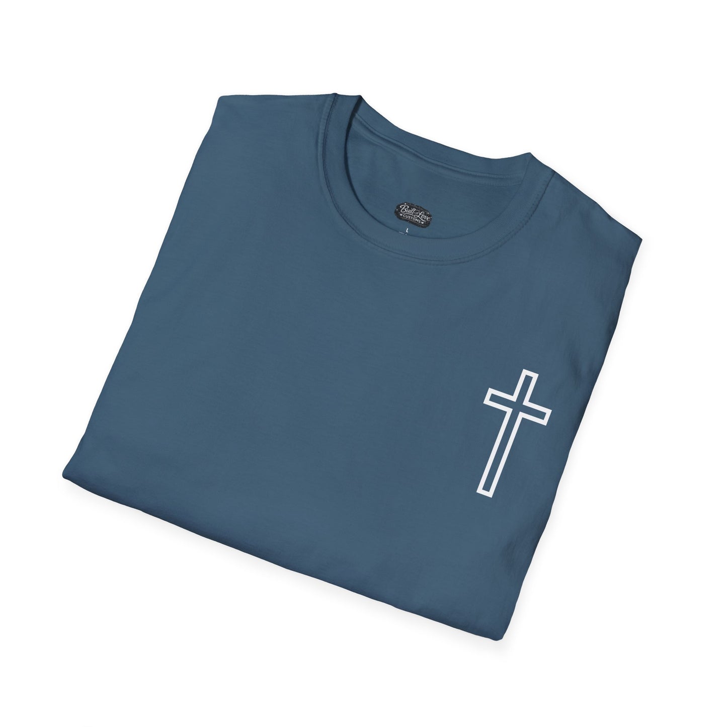 Blessed Through the Storm Christian T-Shirt — Women’s Faith Cross Tee