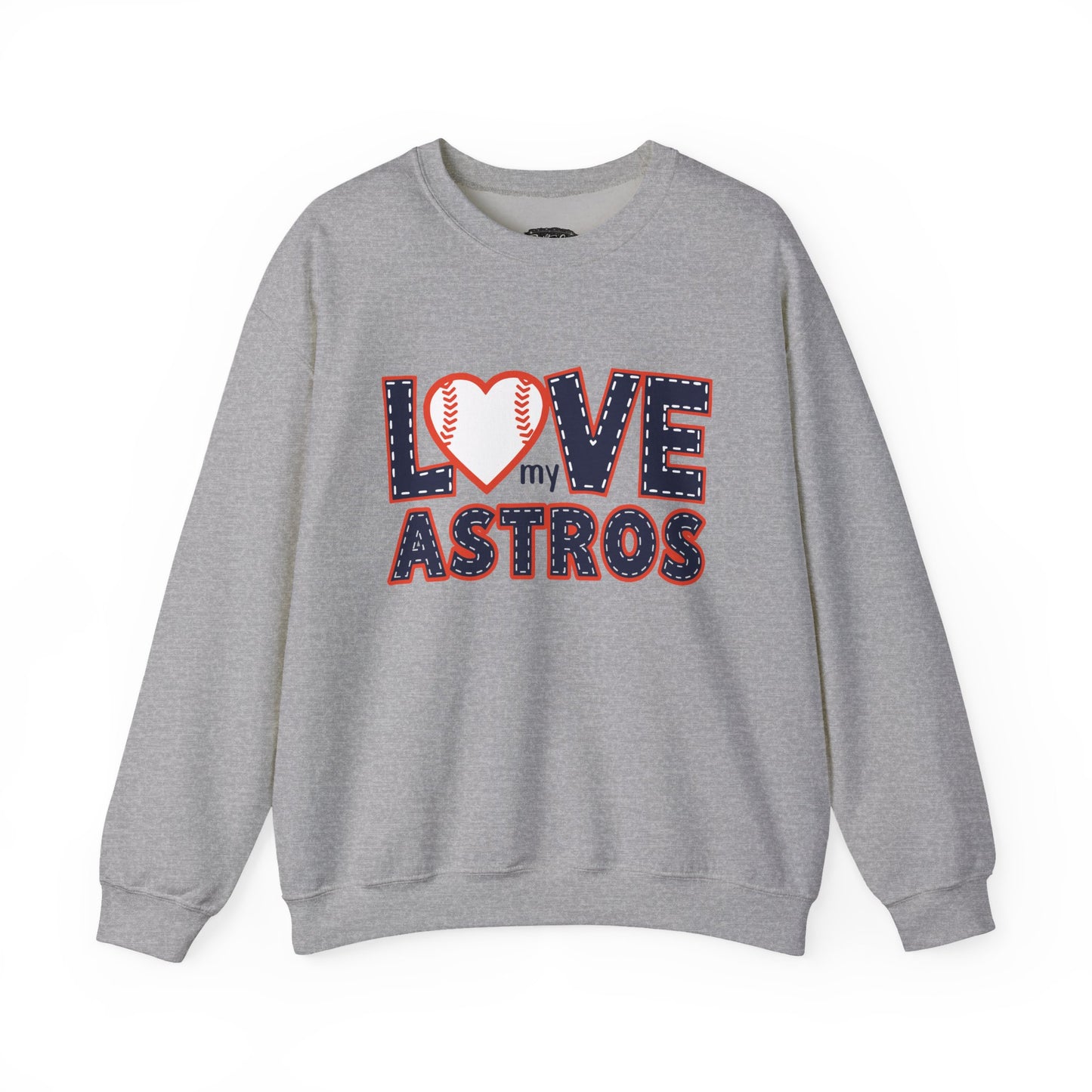 Love My Astros Sweatshirt | Baseball Heart Crewneck