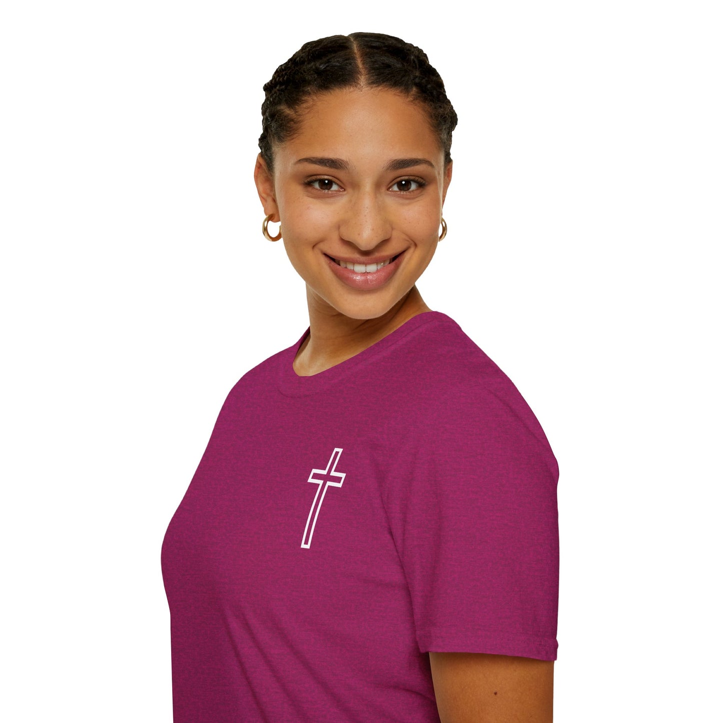 Blessed Through the Storm Christian T-Shirt — Women’s Faith Cross Tee