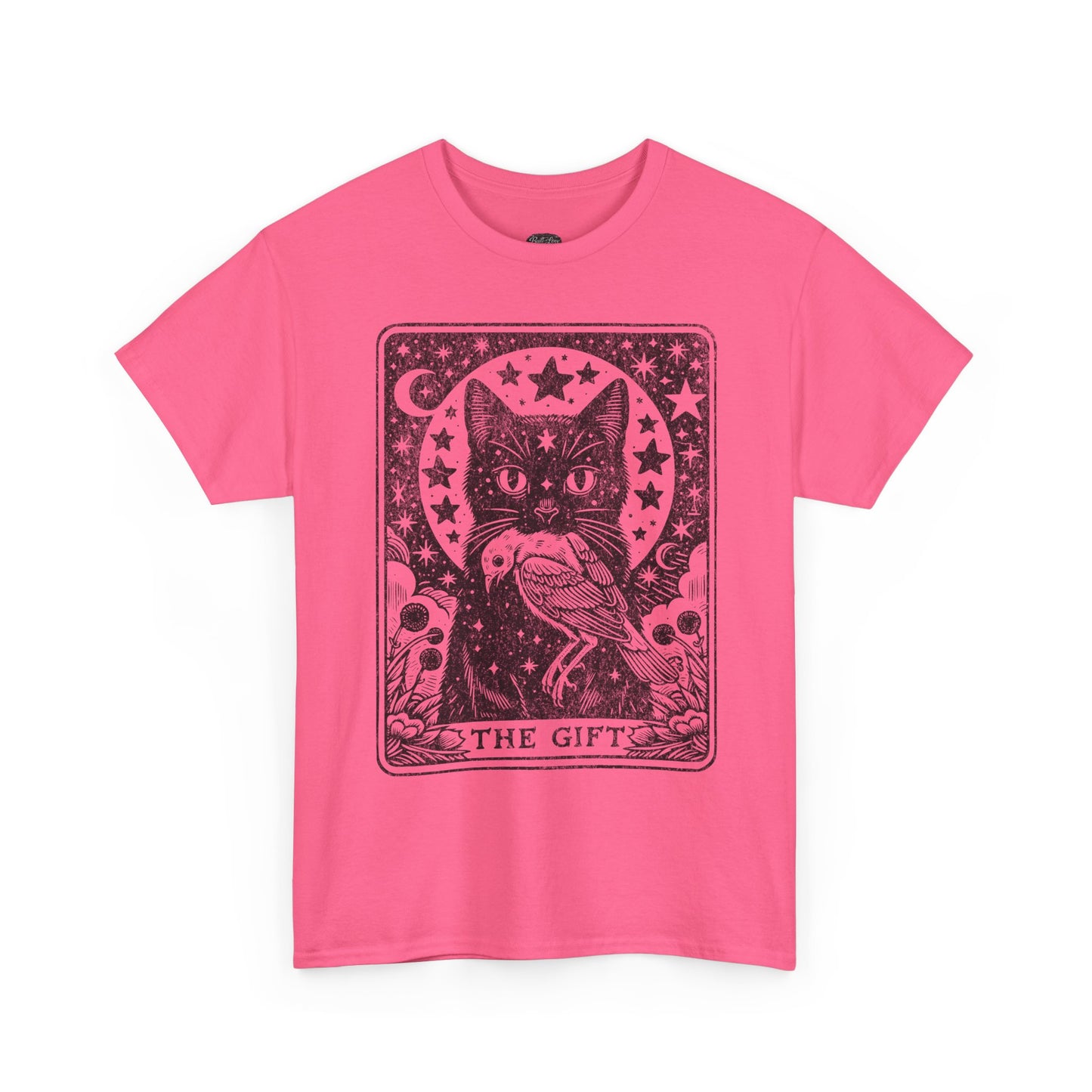 Tarot Cat with Bird T-Shirt | The Gift tarot card illustration