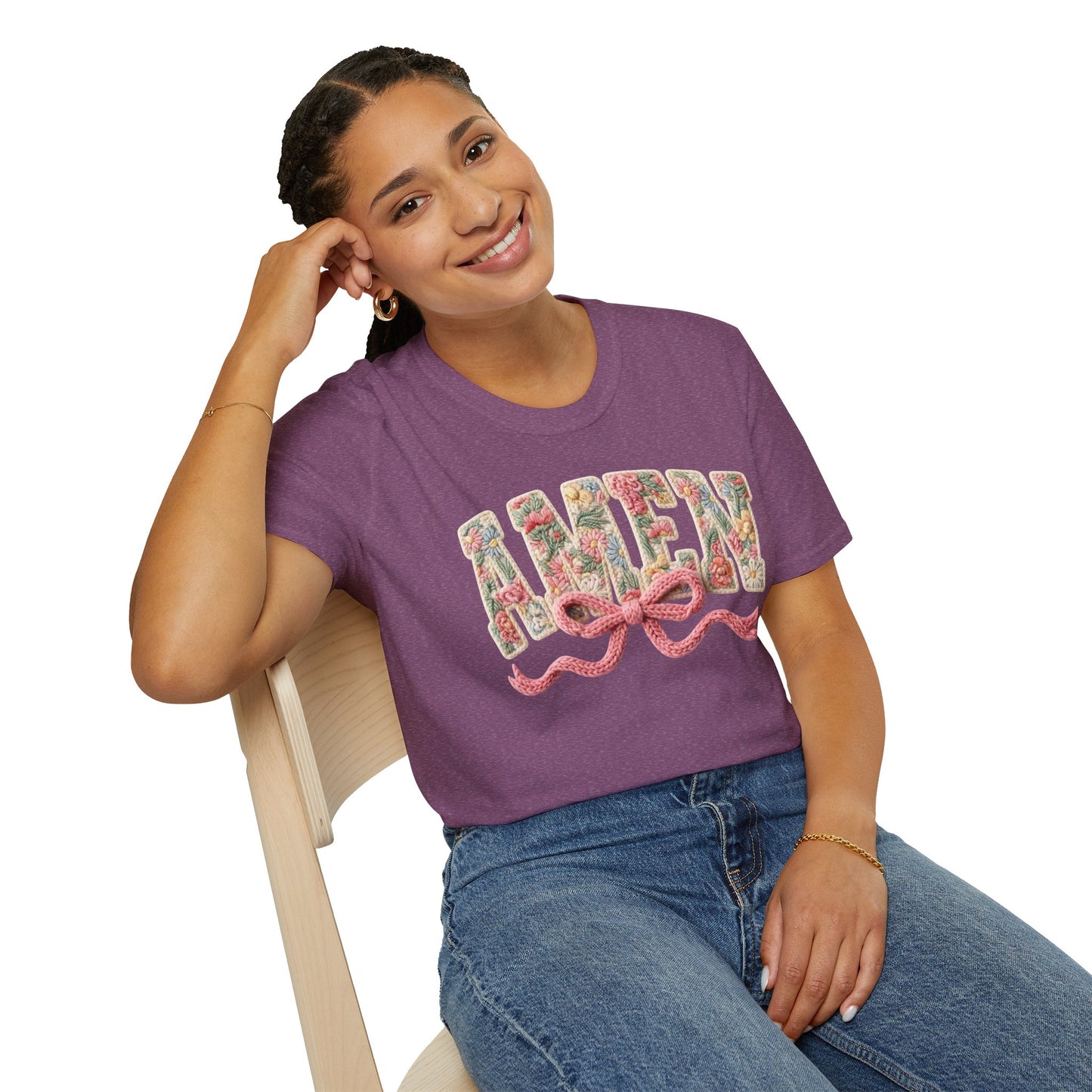 Alien Floral Script T-Shirt — Pink Bow Graphic Tee