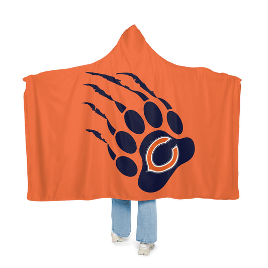 Bear Paw with C Logo Snuggle Blanket | Orange Navy Team Throw