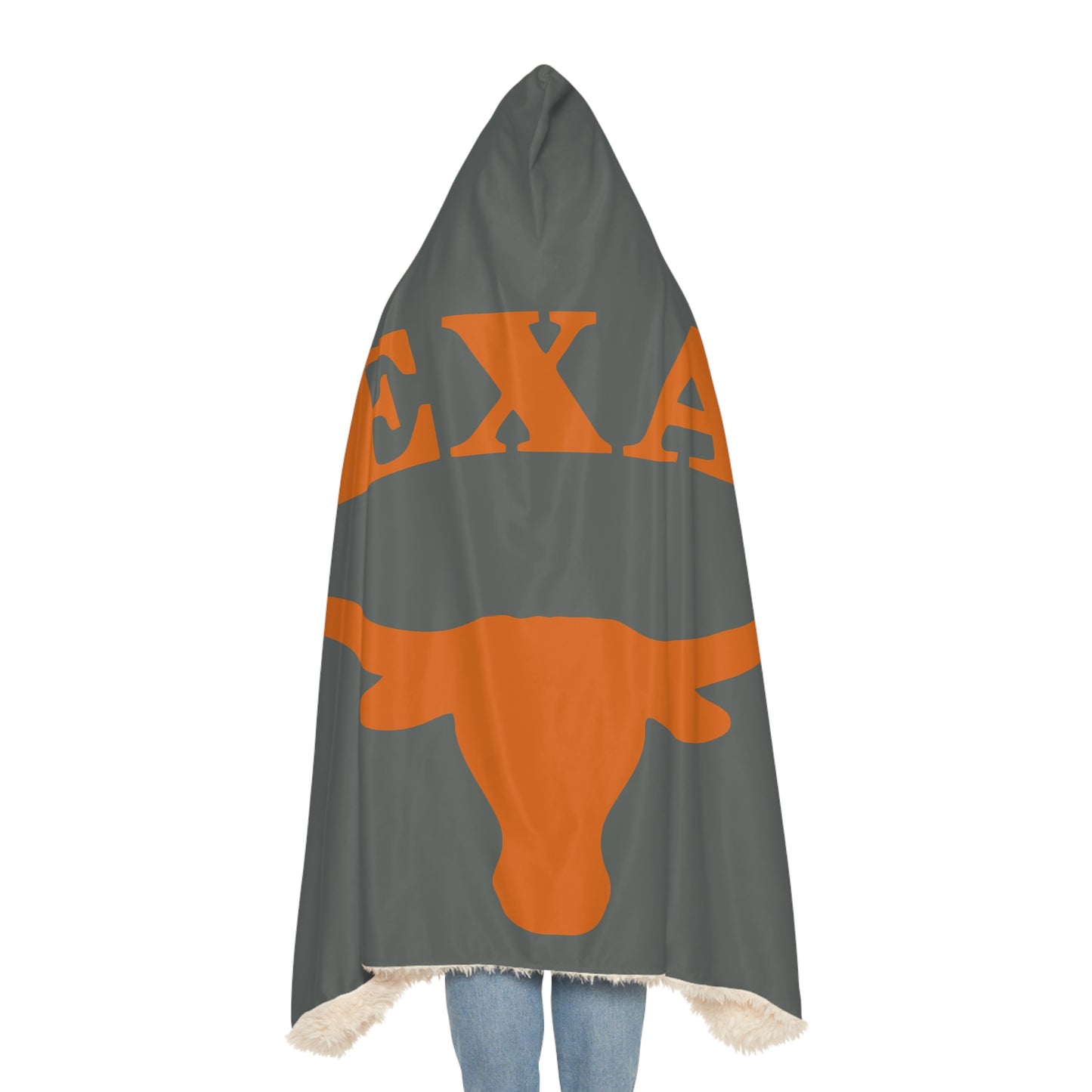 Texas Longhorn Head Snuggle Blanket | Hooded Throw, College Spirit
