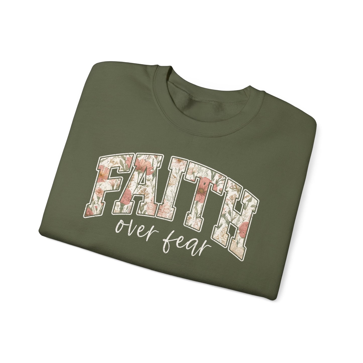Faith Floral Crewneck Sweatshirt — Women's Floral 'FAITH' Pullover