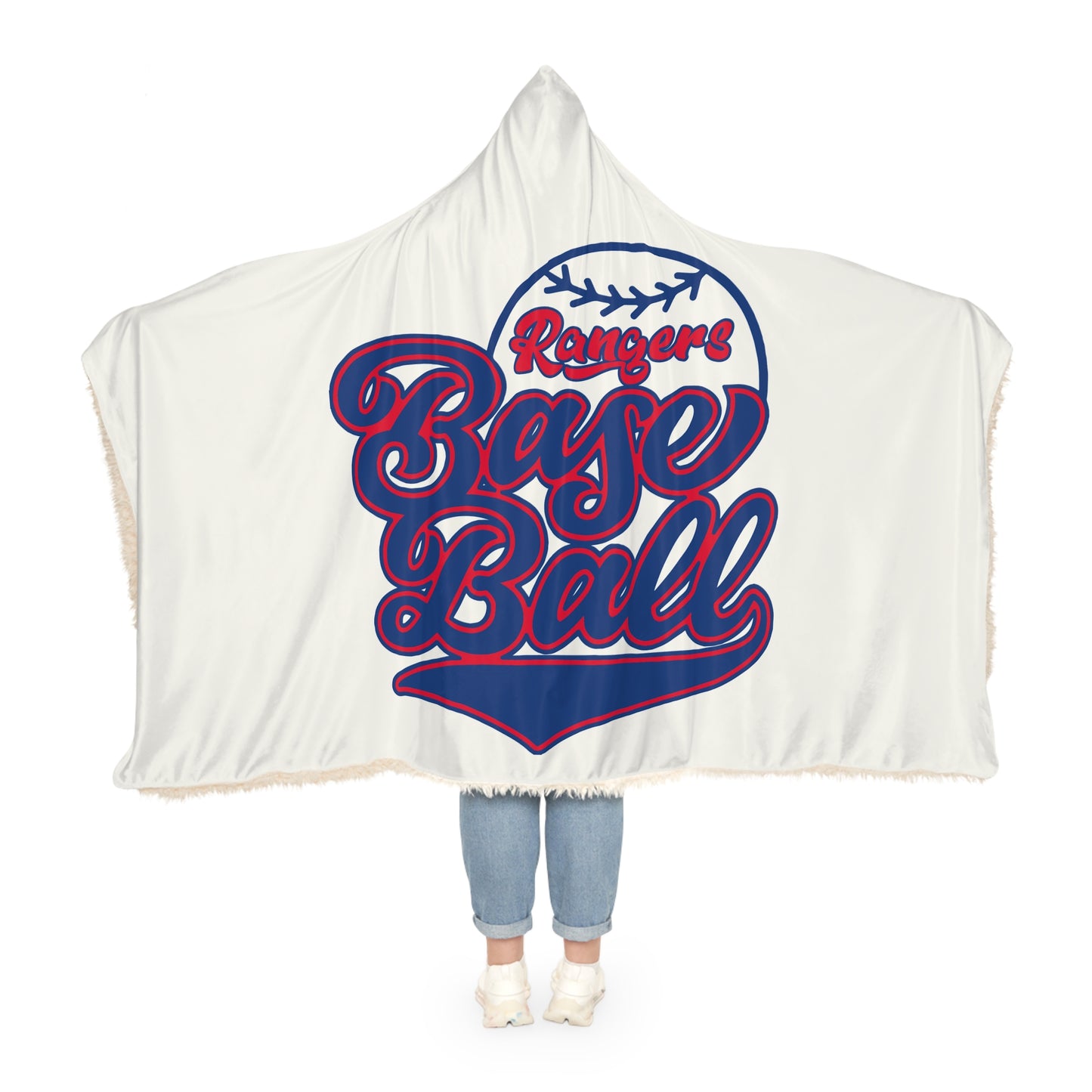 Rangers Baseball Snuggle Blanket | Hooded Baseball Graphic Throw