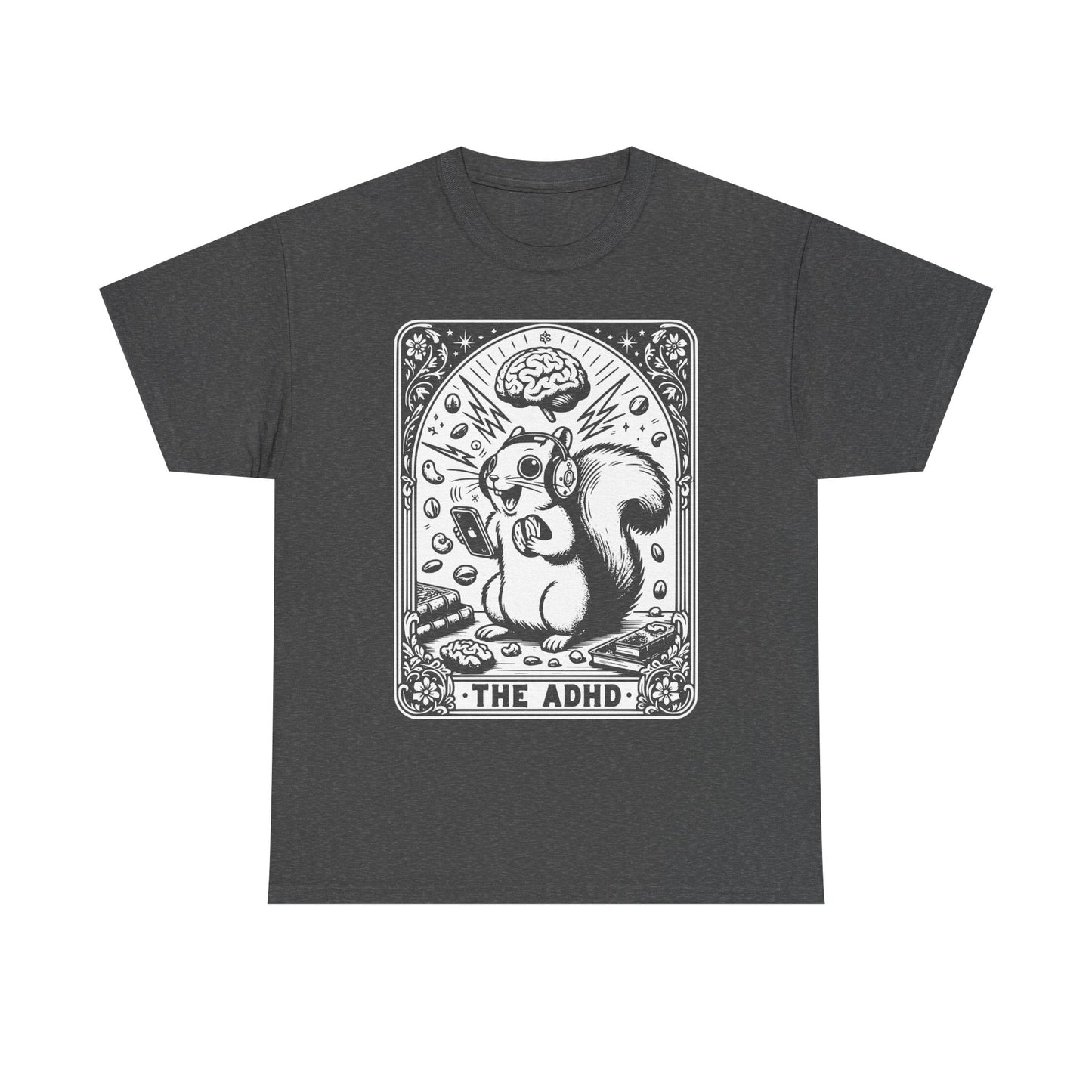The ADHD Squirrel Tee | Cute Retro Illustration, Mental Health Awareness